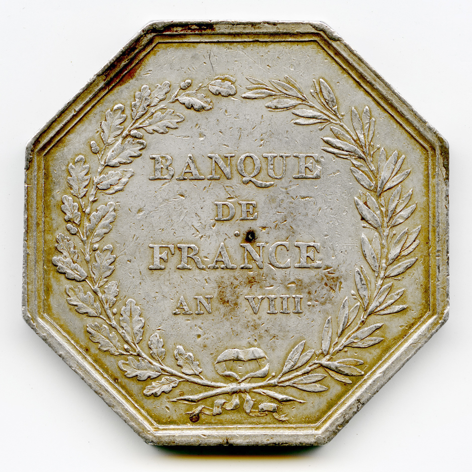 Banque de France - Jeton argent revers