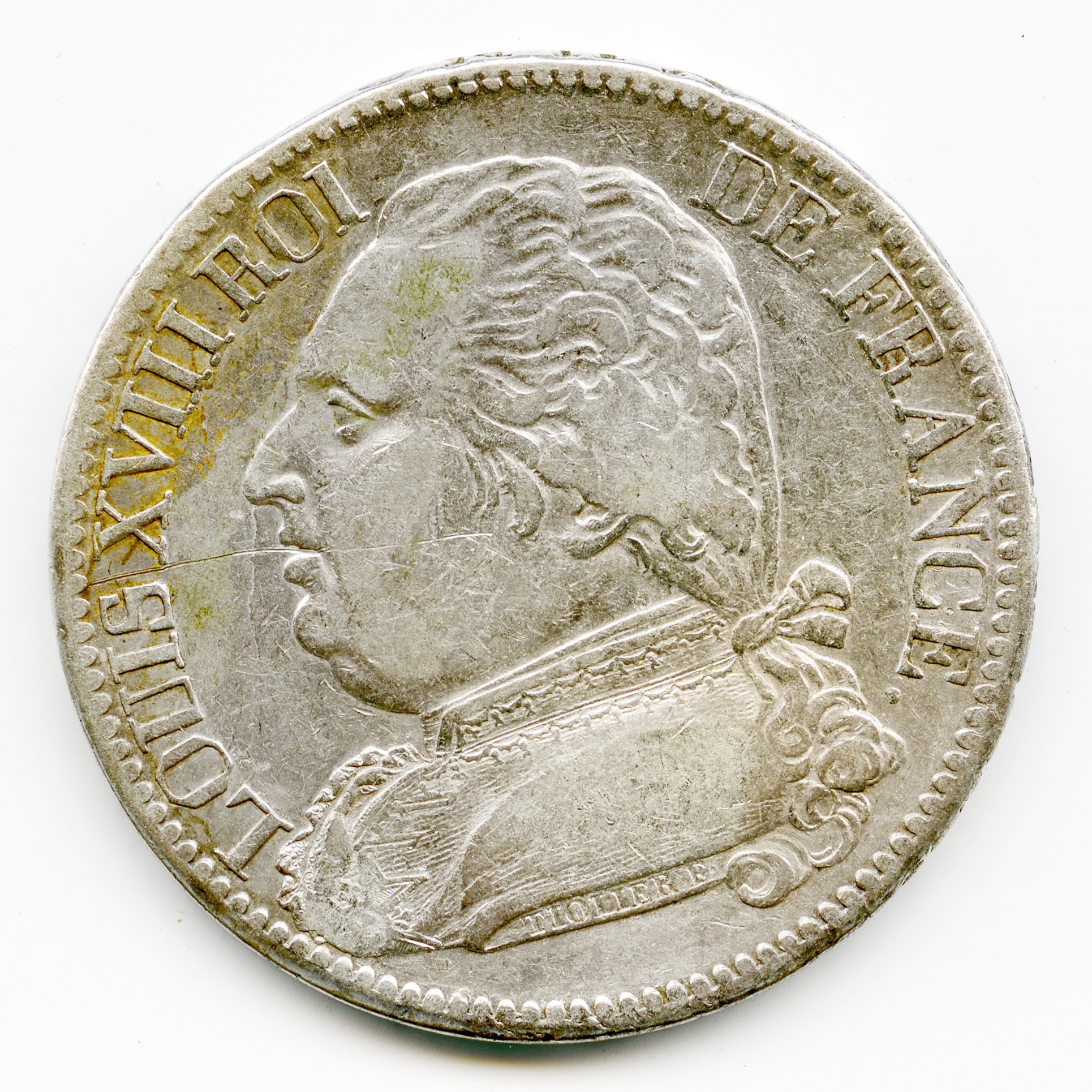 Louis XVIII - 5 Francs - 1814 Q avers Louis XVIII - 5 Francs - 1814 Q avers