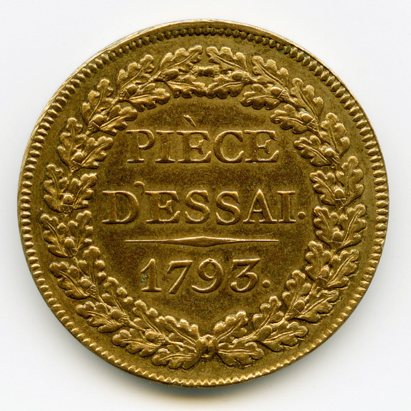 Convention - Essai au module d'un sol - 1793 revers Convention - Essai au module d'un sol - 1793 revers