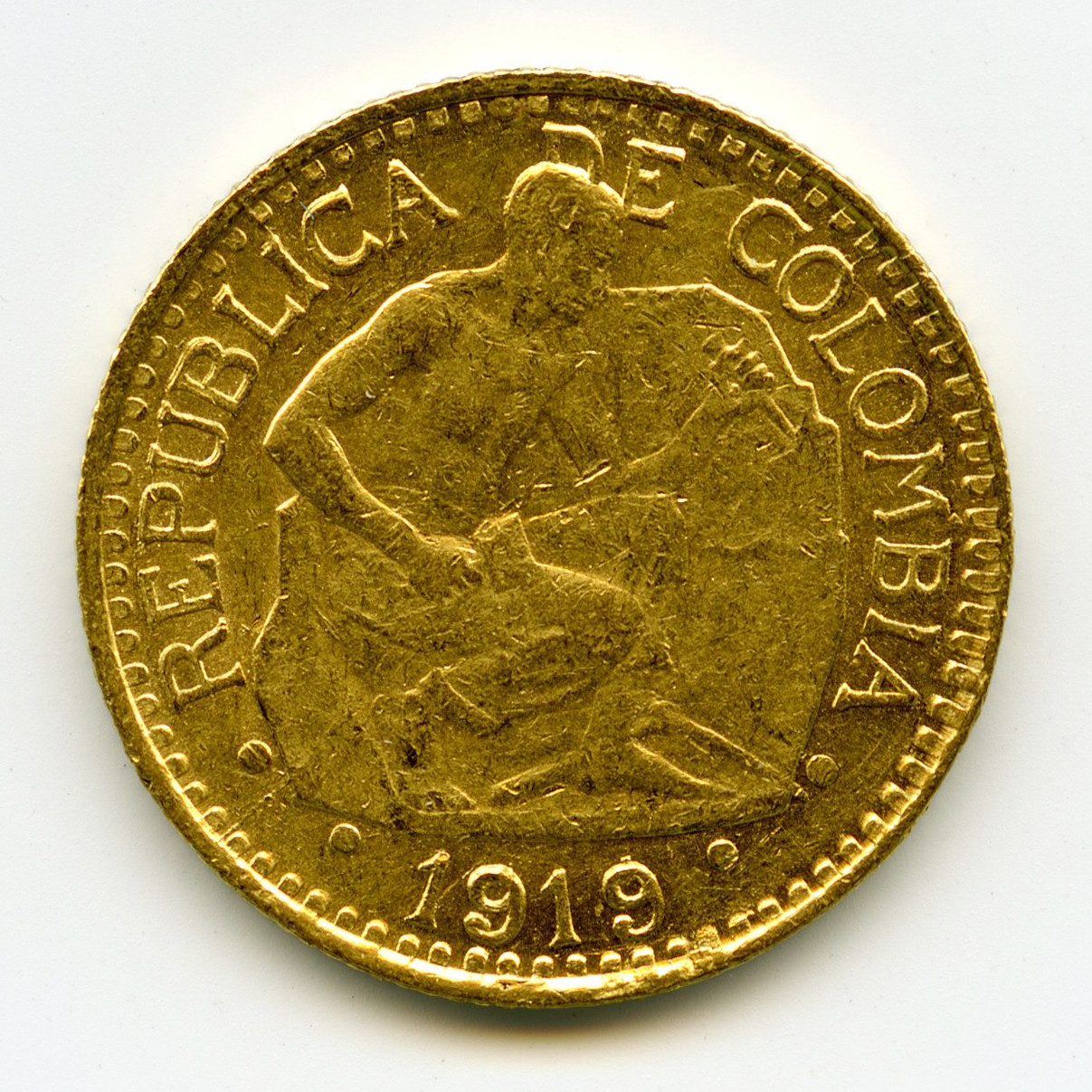 Colombie - 5 Pesos - 1919 avers