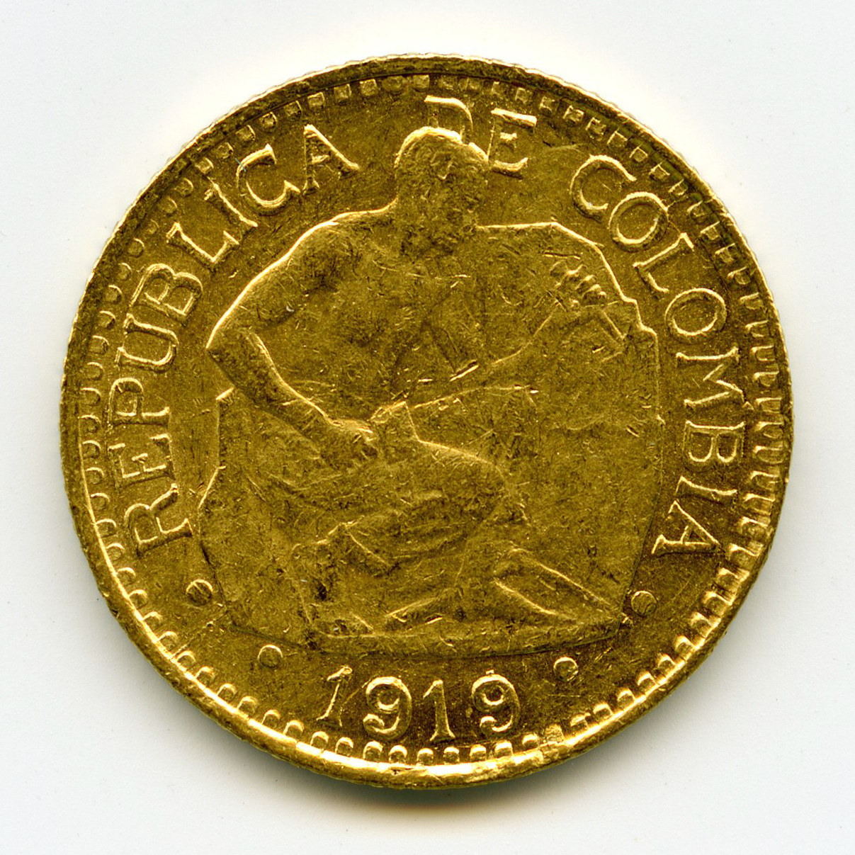 Colombie - 5 Pesos - 1919 avers Colombie - 5 Pesos - 1919 avers