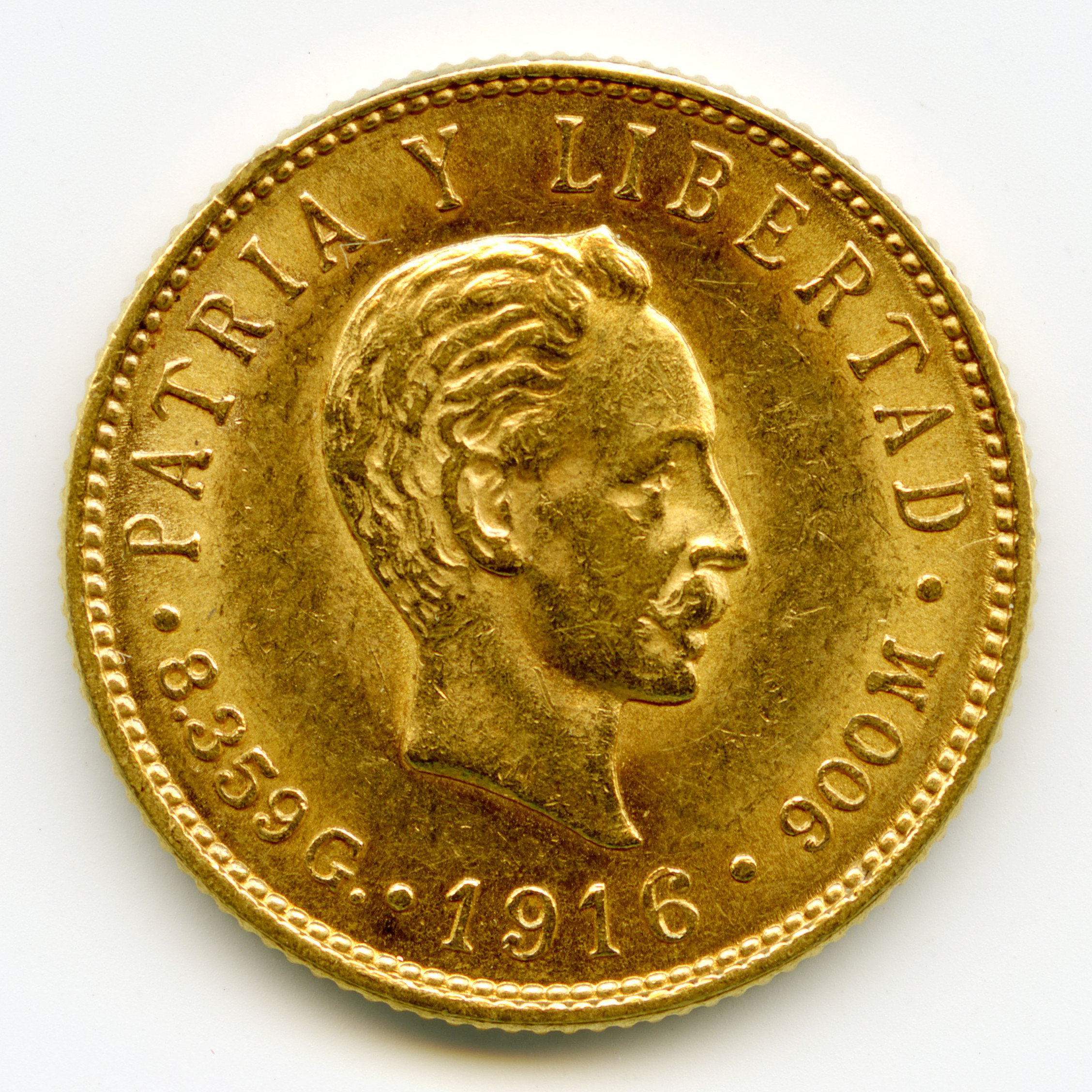 Cuba - 5 Pesos - 1916 avers Cuba - 5 Pesos - 1916 avers