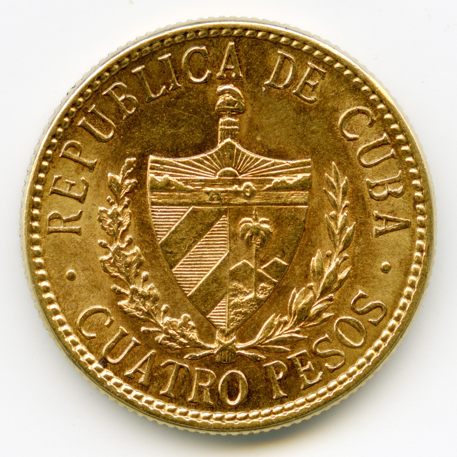 Cuba - 4 Pesos - 1916 revers Cuba - 4 Pesos - 1916 revers