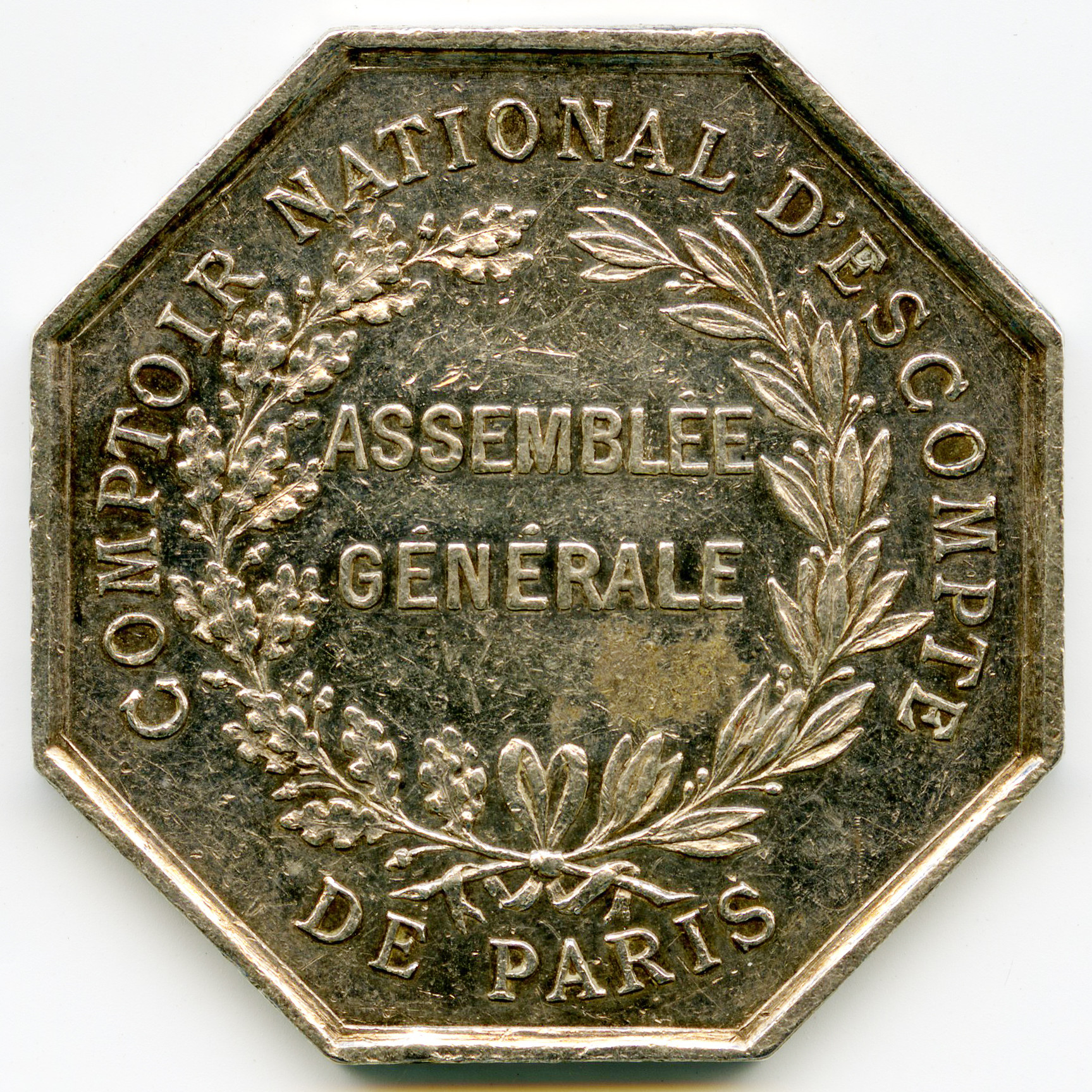 Comptoir National D'Escompte - 1848 revers