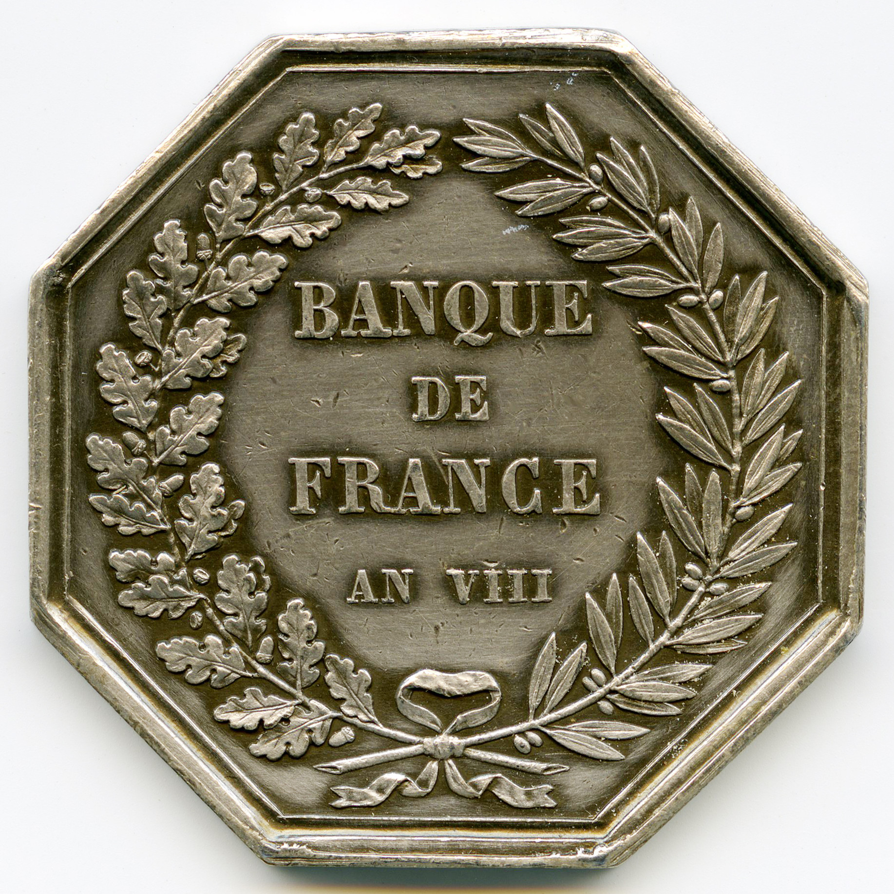 Banque de France - An VIII revers