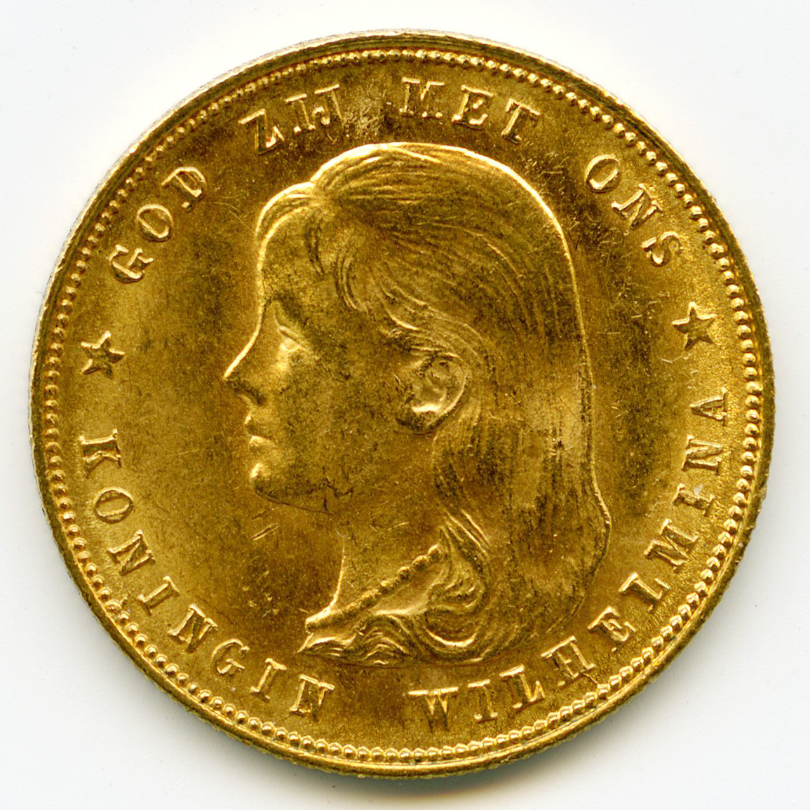 Pays-Bas - 10 Gulden - 1897 avers Pays-Bas - 10 Gulden - 1897 avers