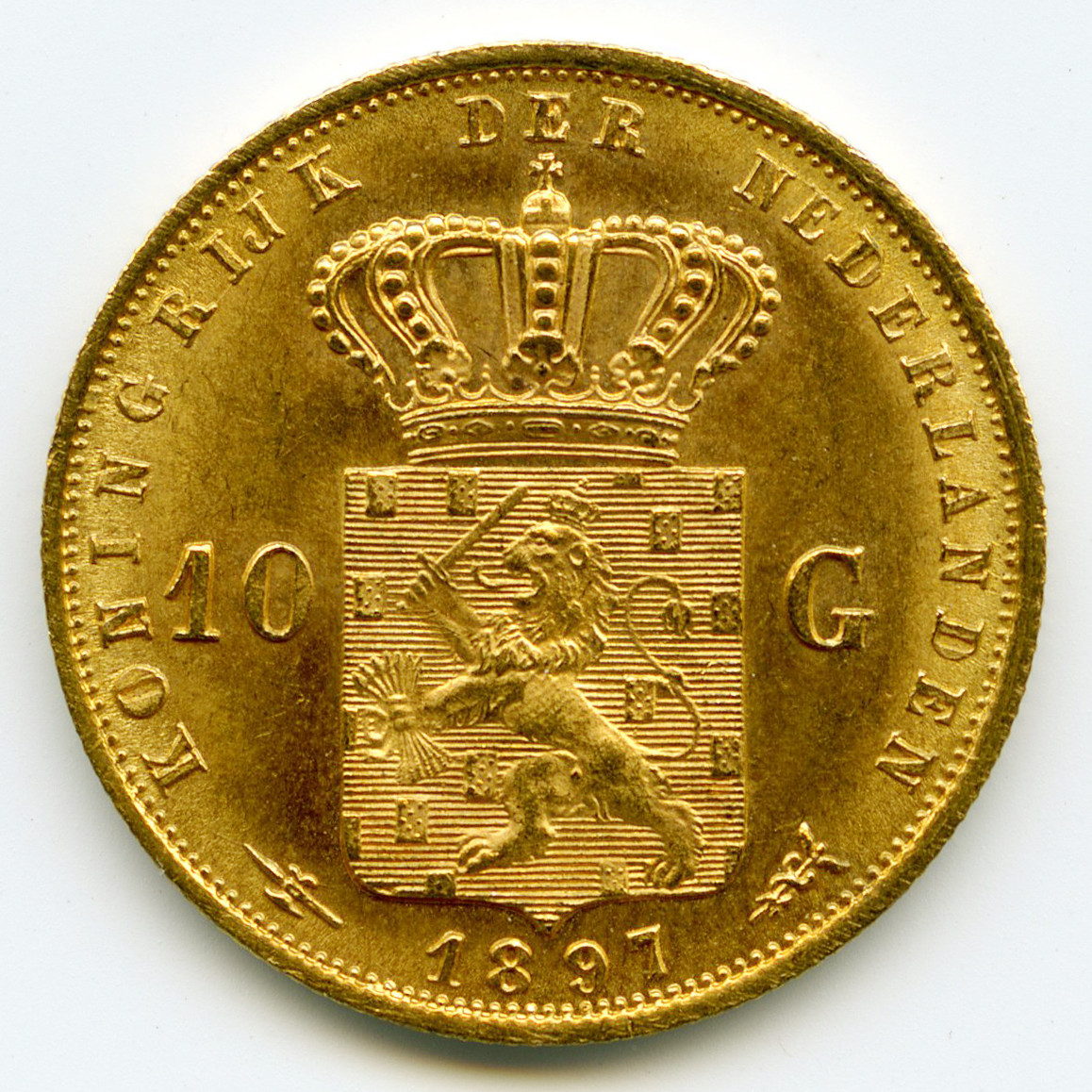 Pays-Bas - 10 Gulden - 1897 revers