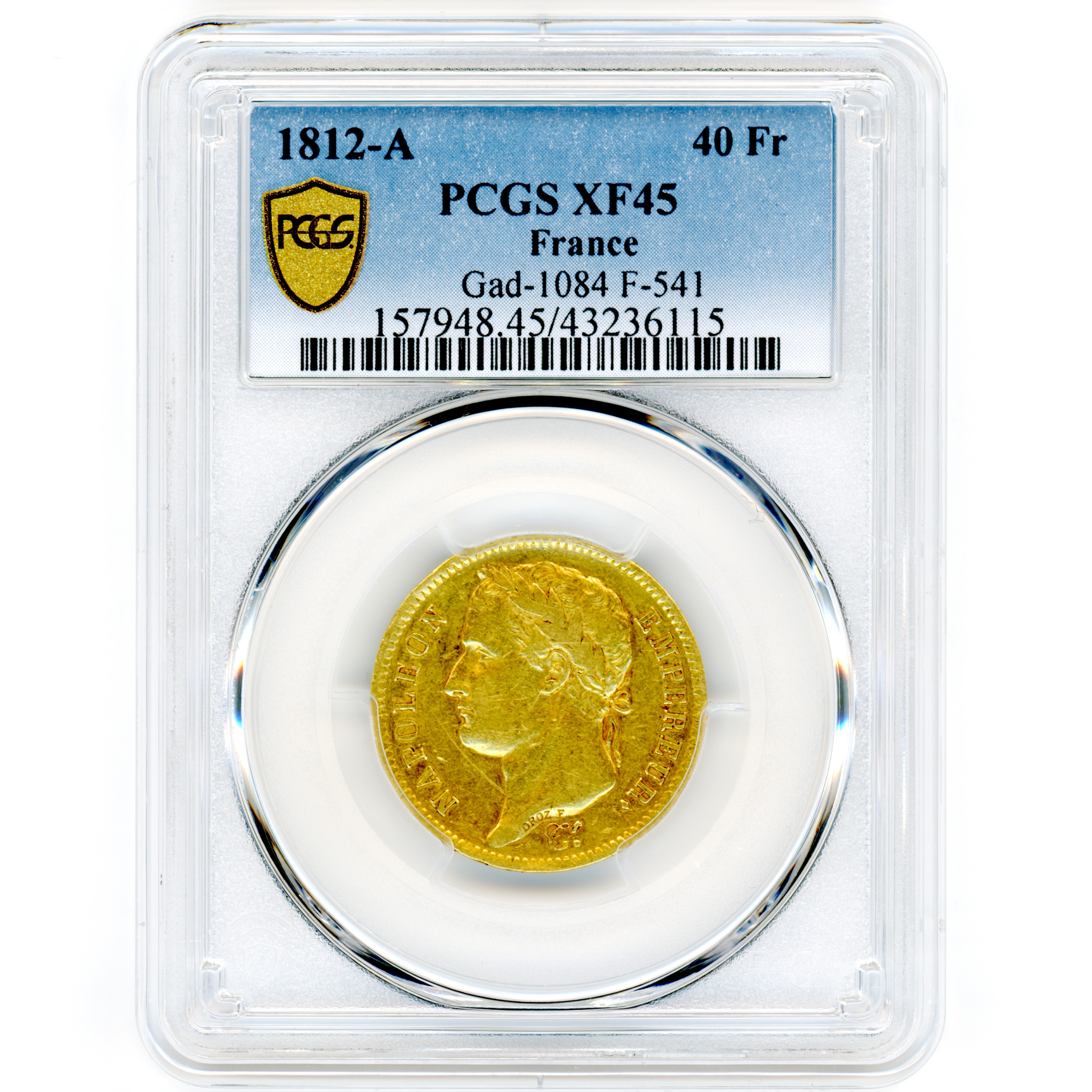 Napoléon Ier - 40 Francs - 1812 A avers Napoléon Ier - 40 Francs - 1812 A avers