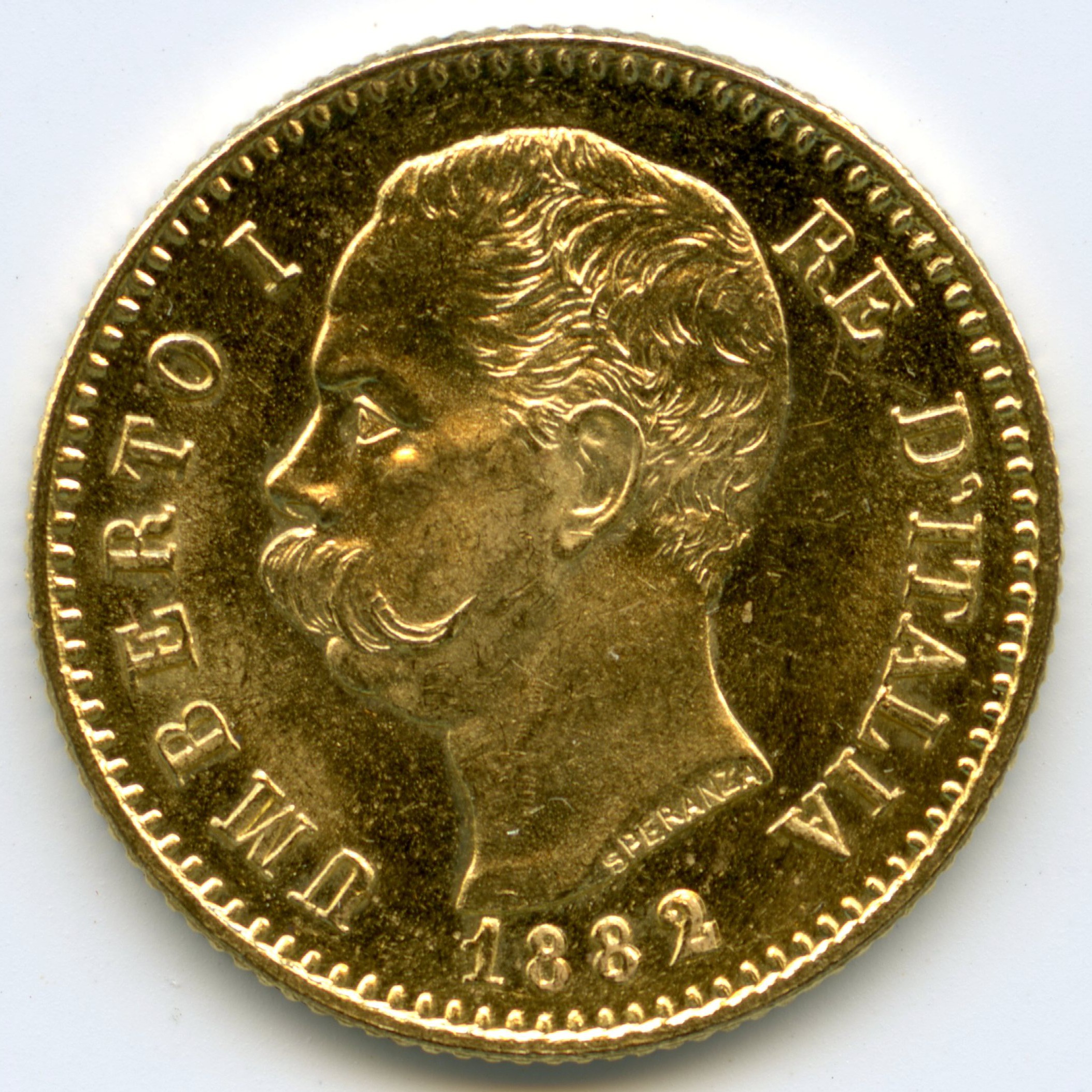 Italie - 20 Lire - 1882 R avers Italie - 20 Lire - 1882 R avers