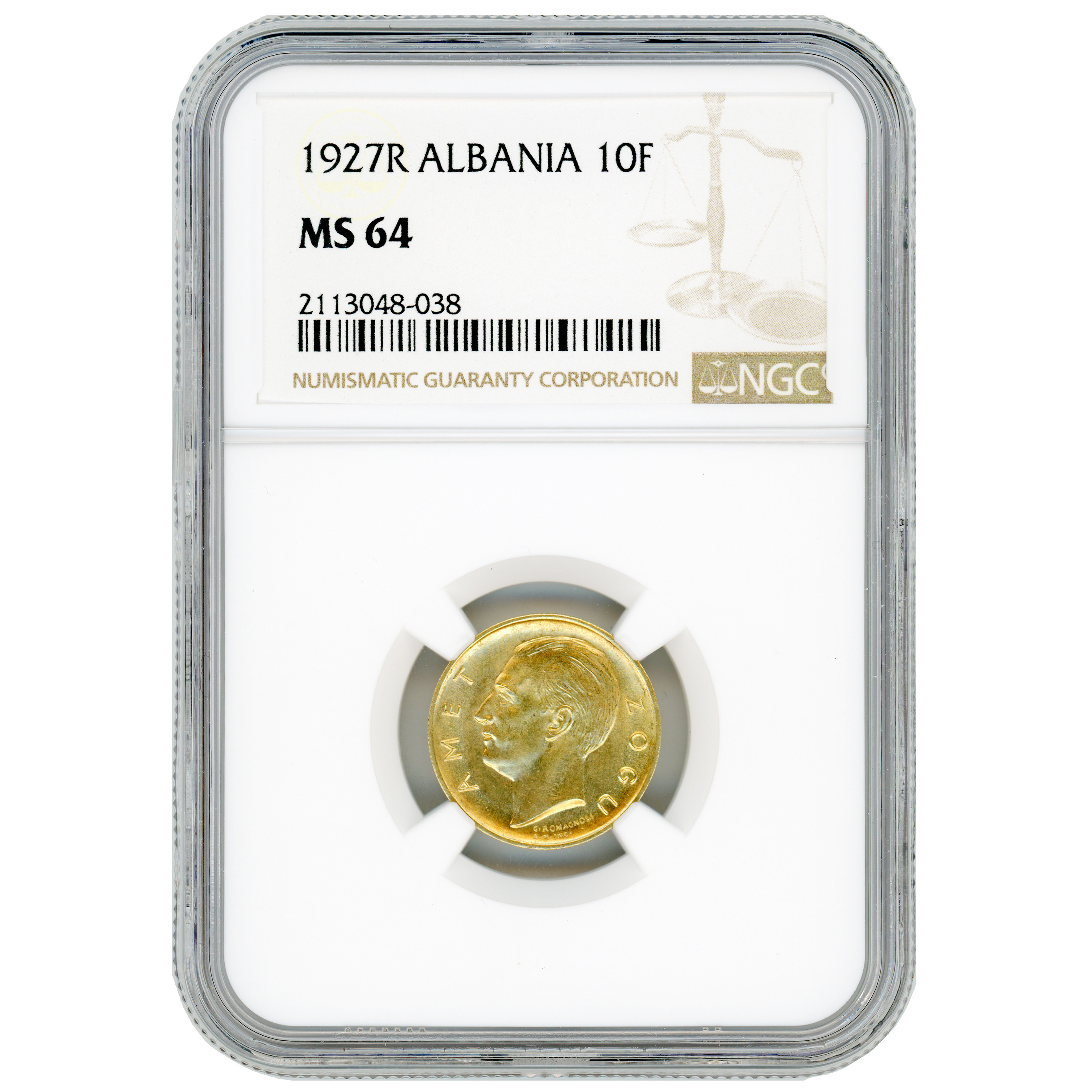 Albanie - 10 Franga Ari - 1927 R avers Albanie - 10 Franga Ari - 1927 R avers