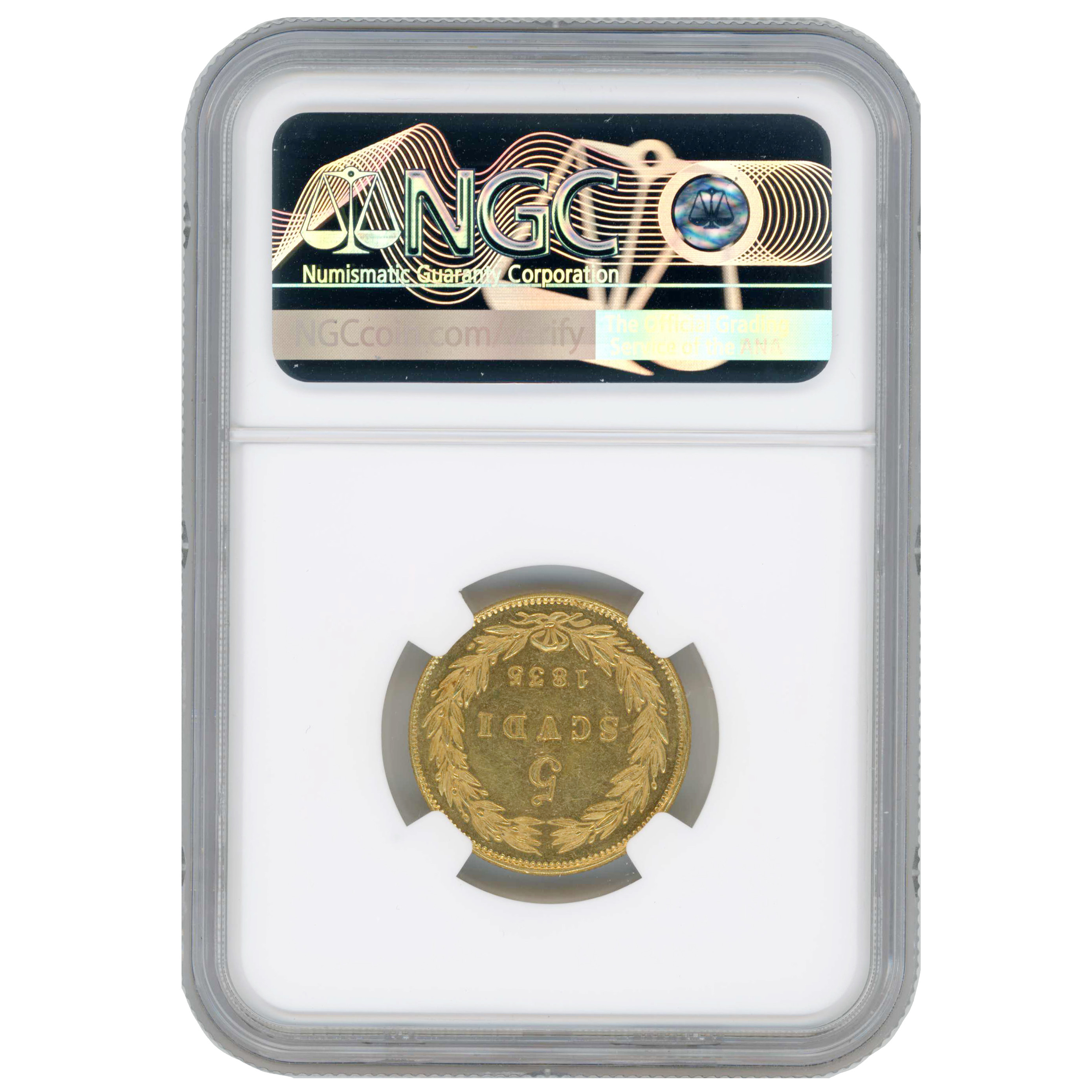 Italie - 5 Scudi - 1835 - Rome revers Italie - 5 Scudi - 1835 - Rome revers