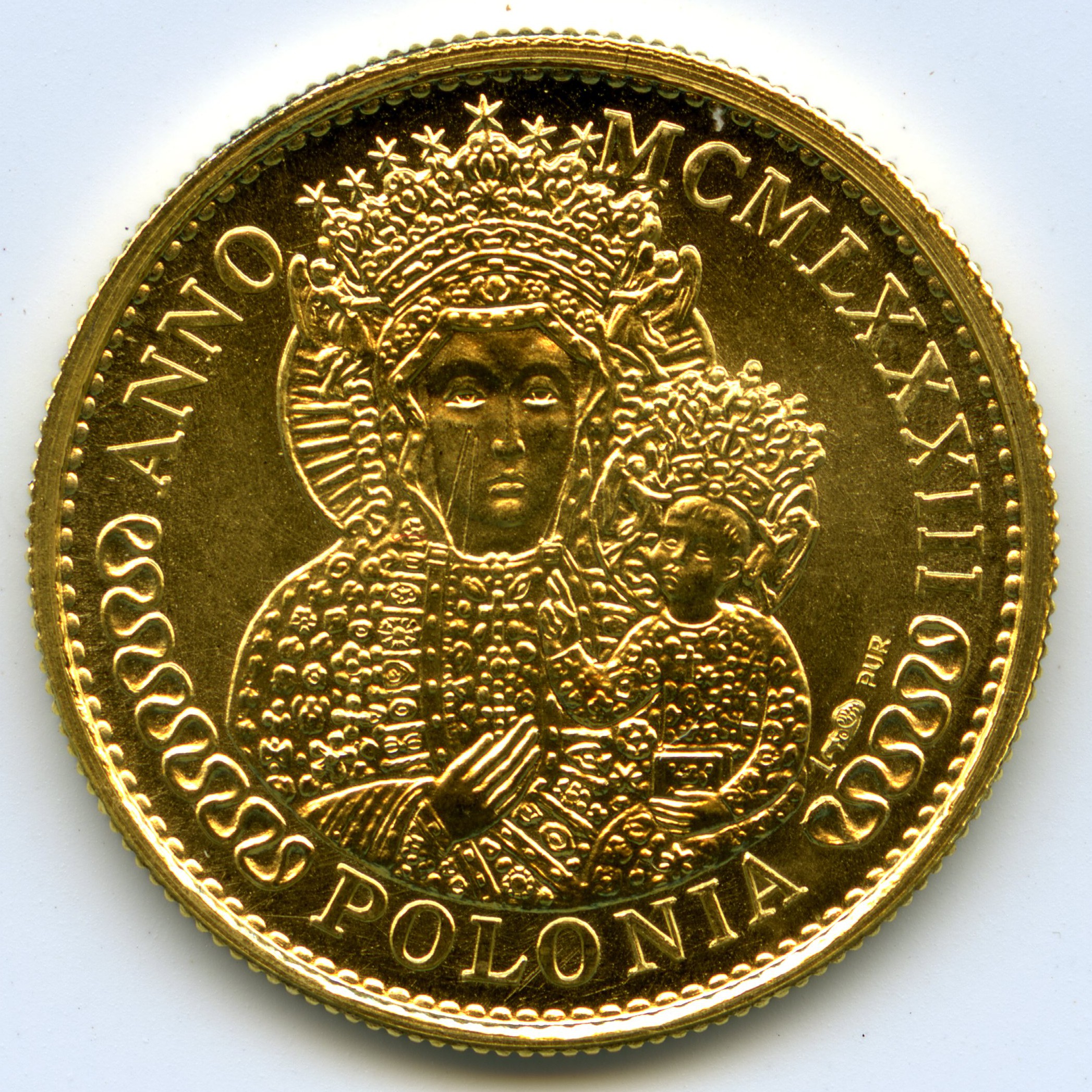 Jean Paul II - Médaille or - 1983 revers