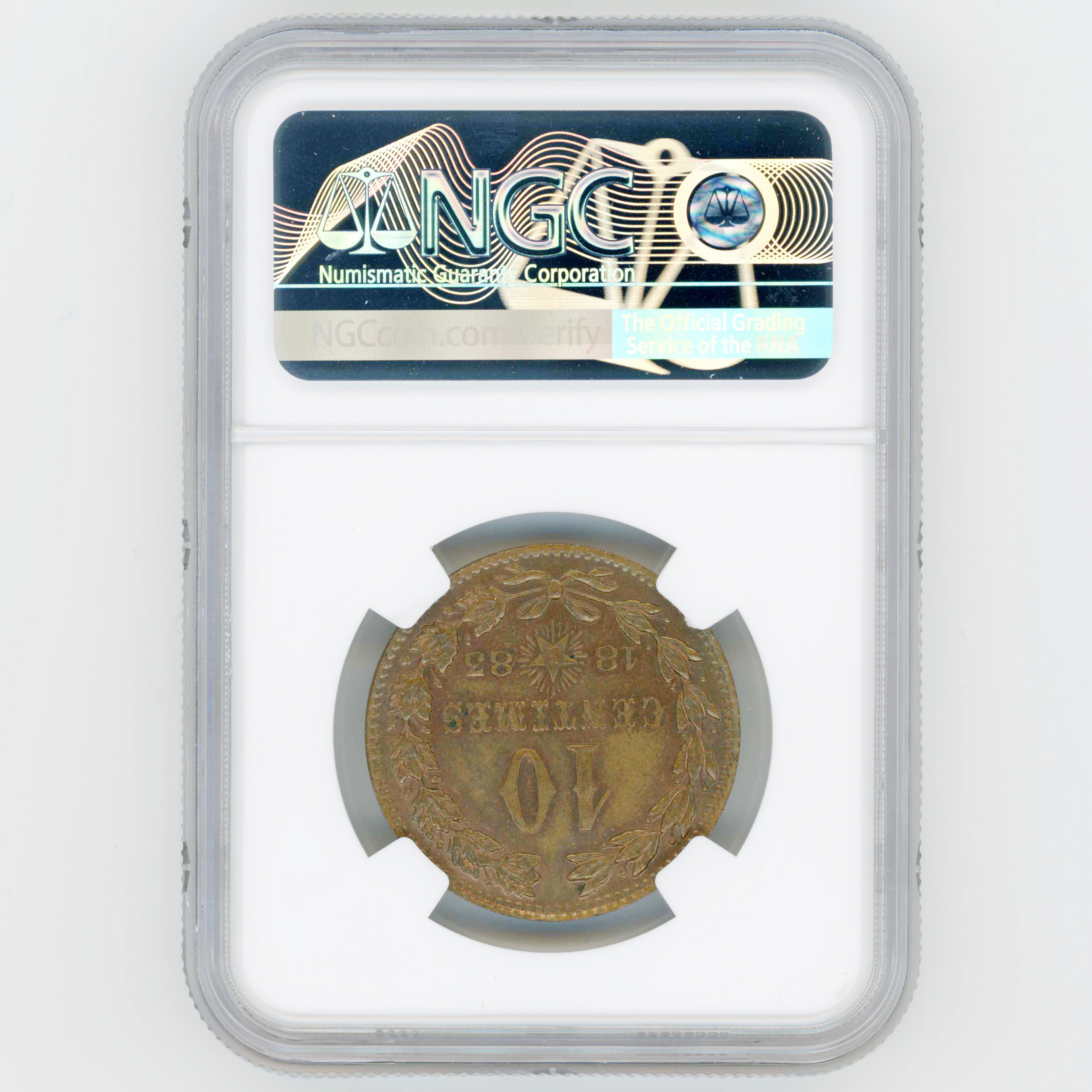 Madagascar - 10 Centimes - 1883 revers Madagascar - 10 Centimes - 1883 revers