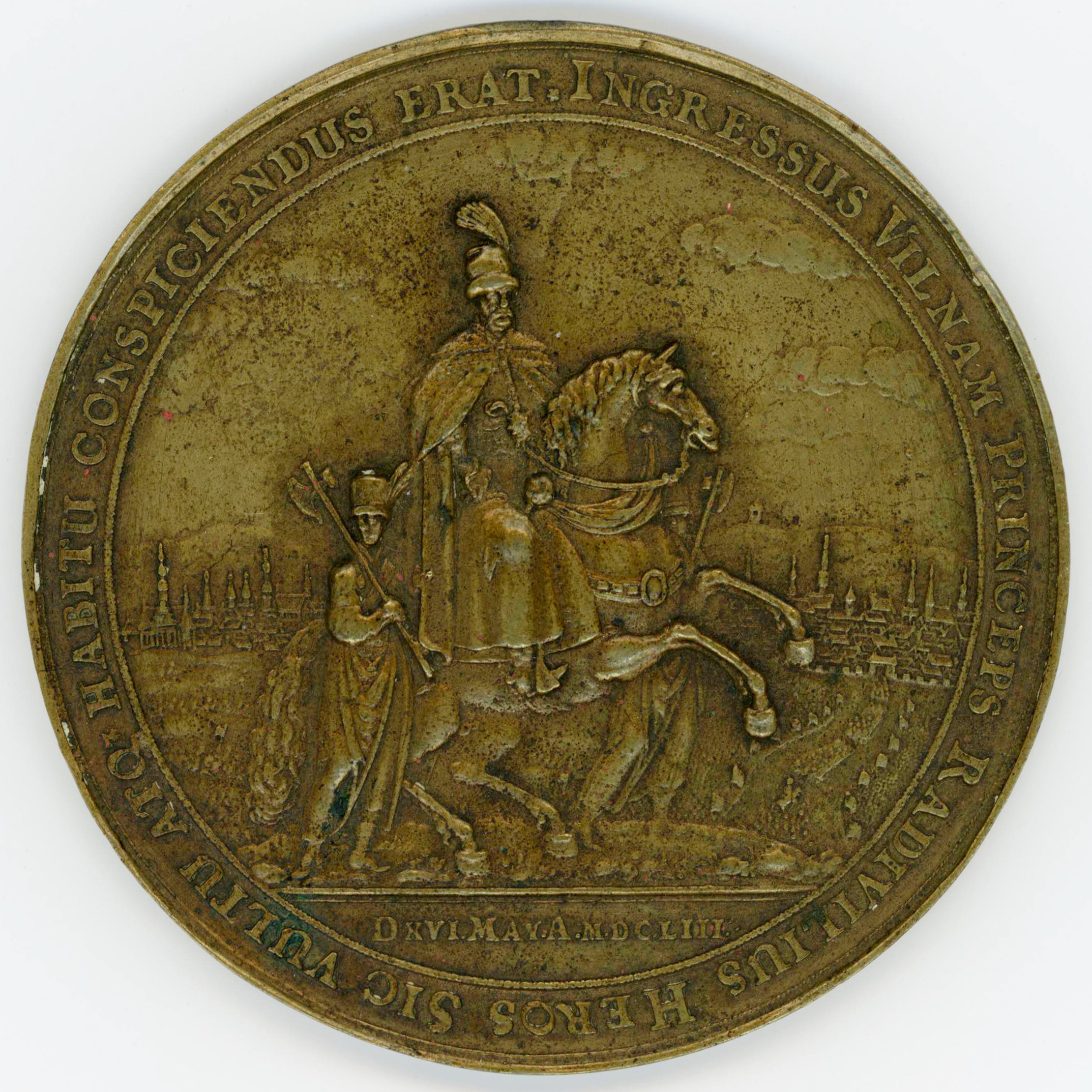 Pologne - Médaille en bronze - 16 Mai 1653 avers