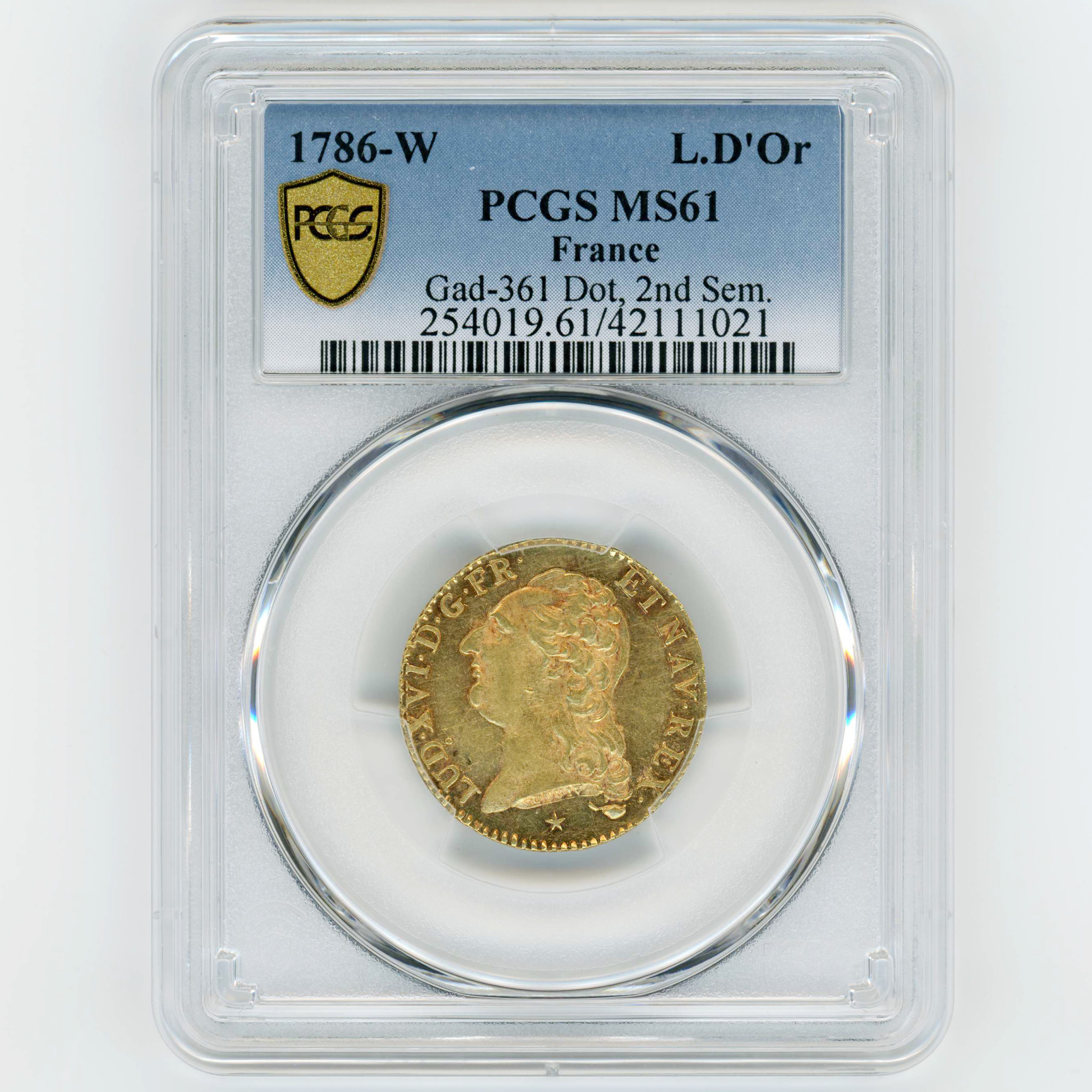 Louis XVI - Louis d'Or - 1786 W avers Louis XVI - Louis d'Or - 1786 W avers