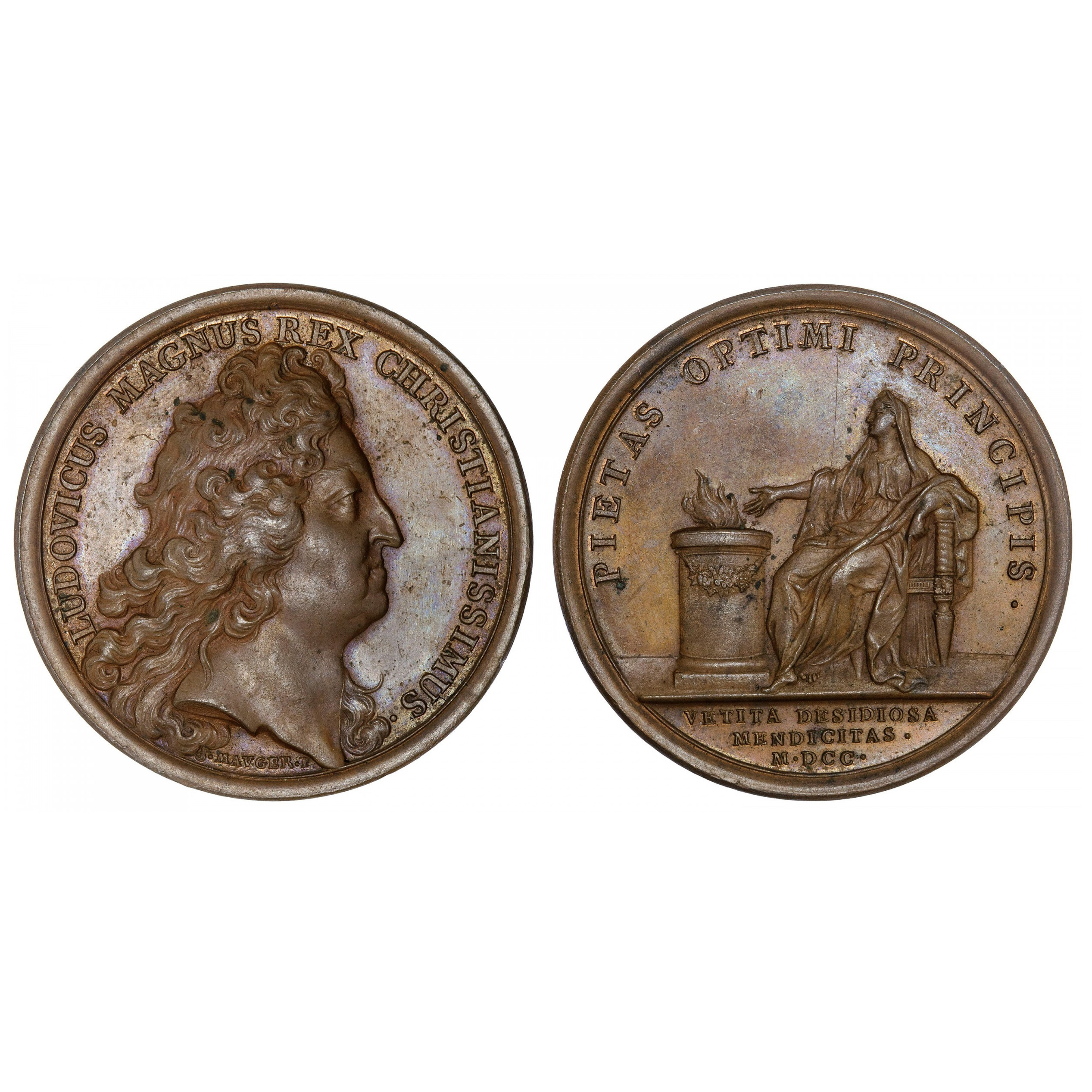 Louis XIV - Médaille - Edit contre les fainéants avers Louis XIV - Médaille - Edit contre les fainéants avers