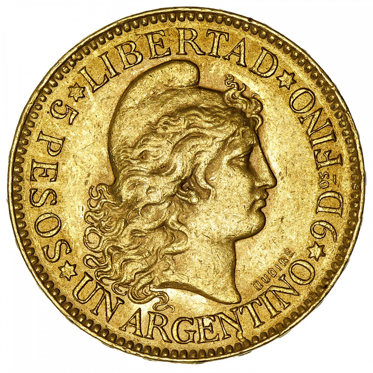 Argentine - 5 Pesos - 1888 avers