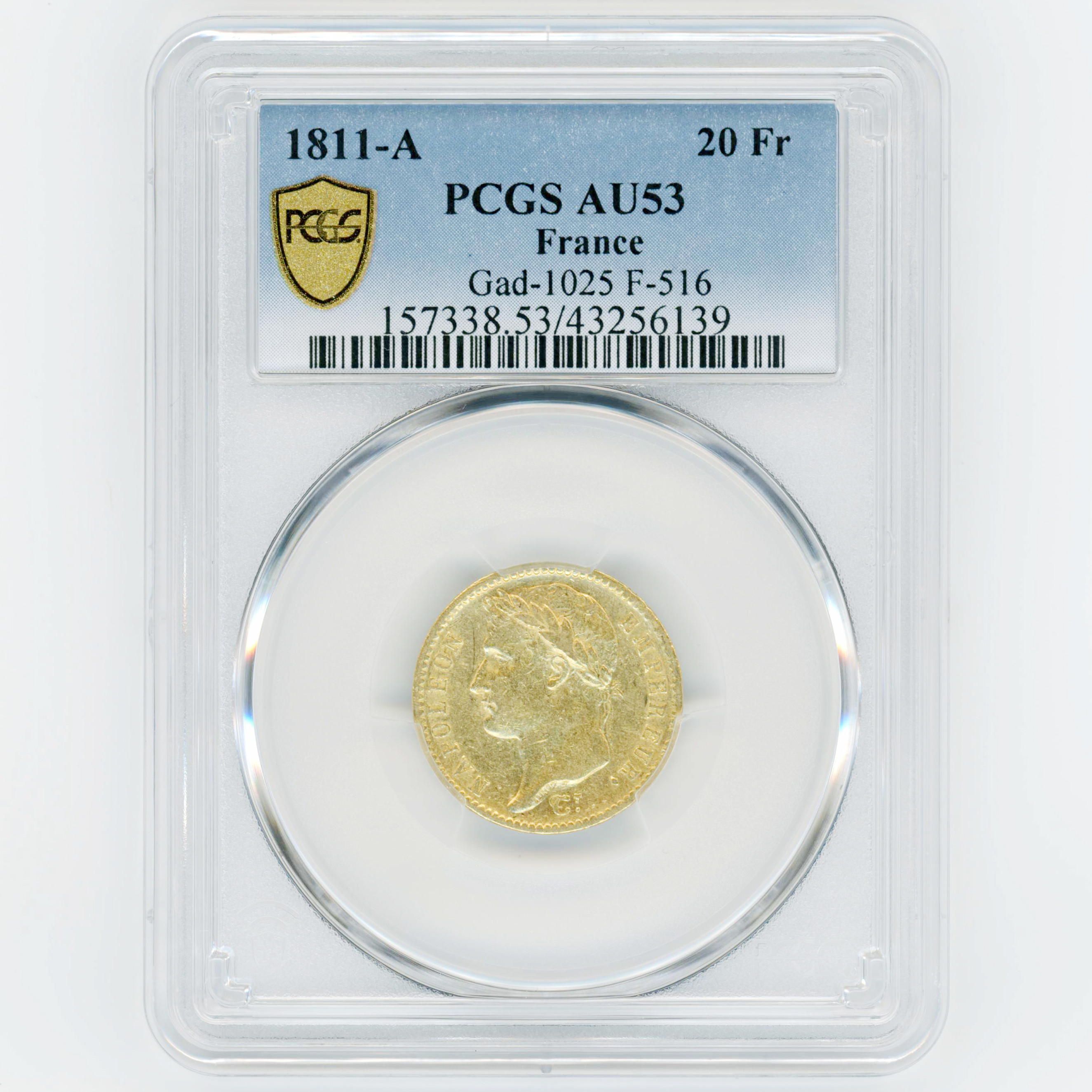 Napoléon Ier - 20 Francs - 1811 A avers Napoléon Ier - 20 Francs - 1811 A avers