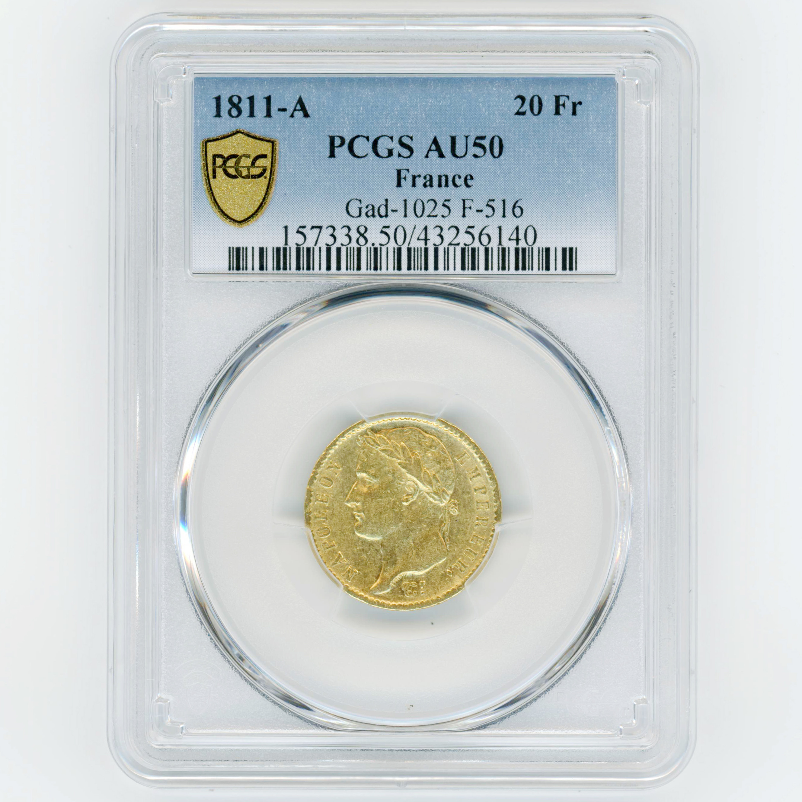 Napoléon Ier - 20 Francs - 1811 A avers Napoléon Ier - 20 Francs - 1811 A avers