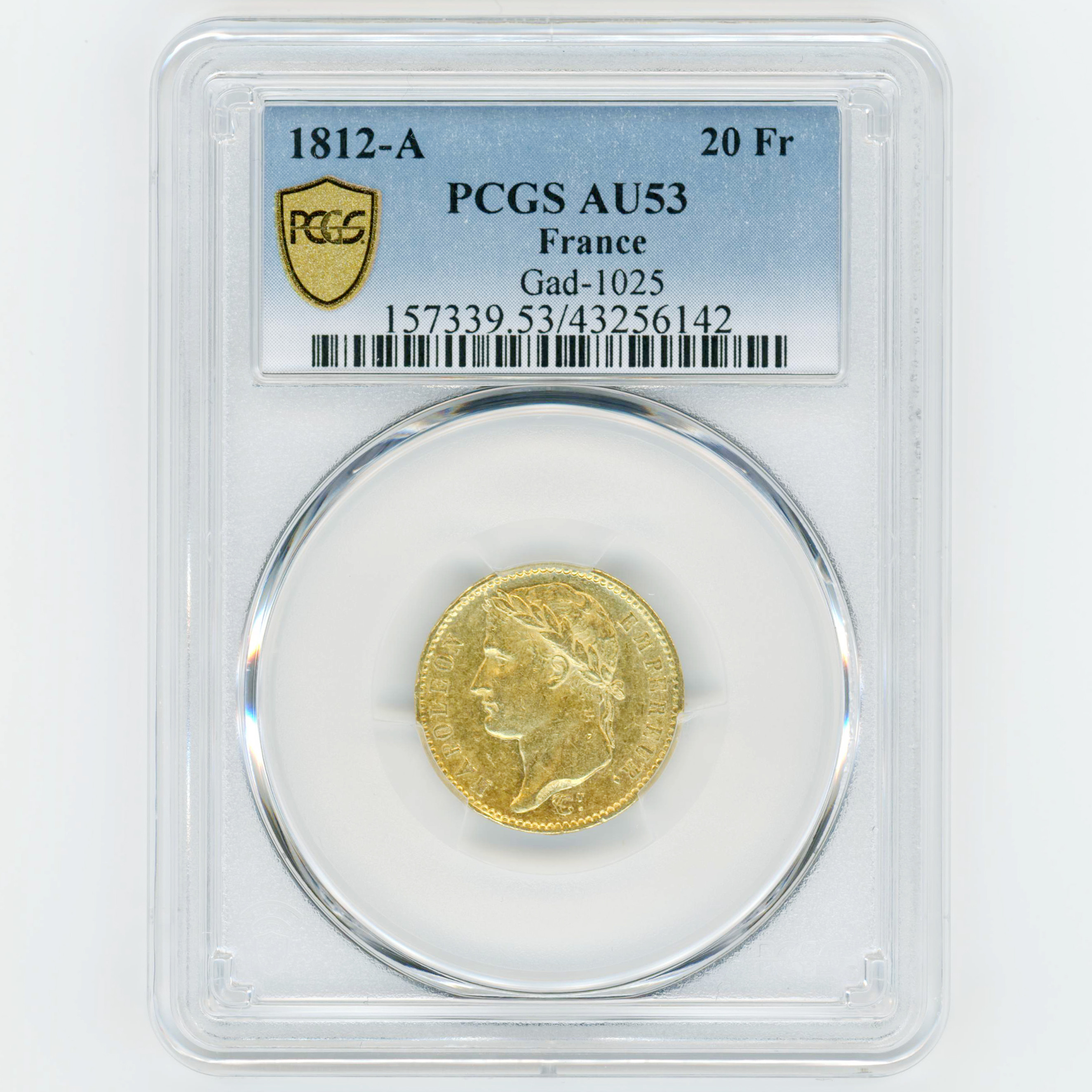 Napoléon Ier - 20 Francs - 1812 A avers Napoléon Ier - 20 Francs - 1812 A avers
