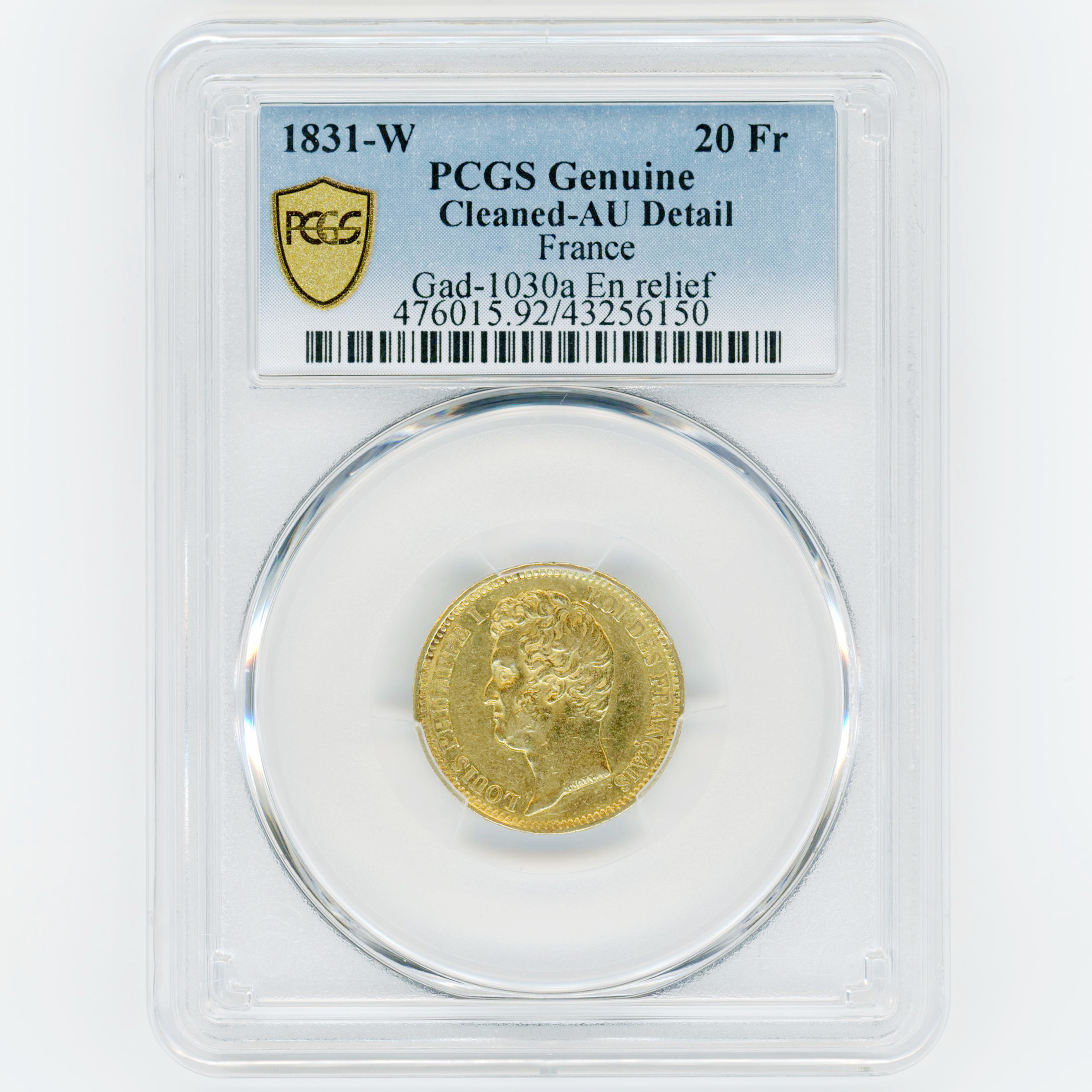 Louis-Philippe Ier - 20 Francs - 1831 W avers Louis-Philippe Ier - 20 Francs - 1831 W avers