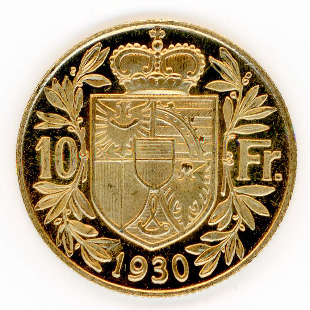 Liechteinstein - 10 Franken - 1930 B revers