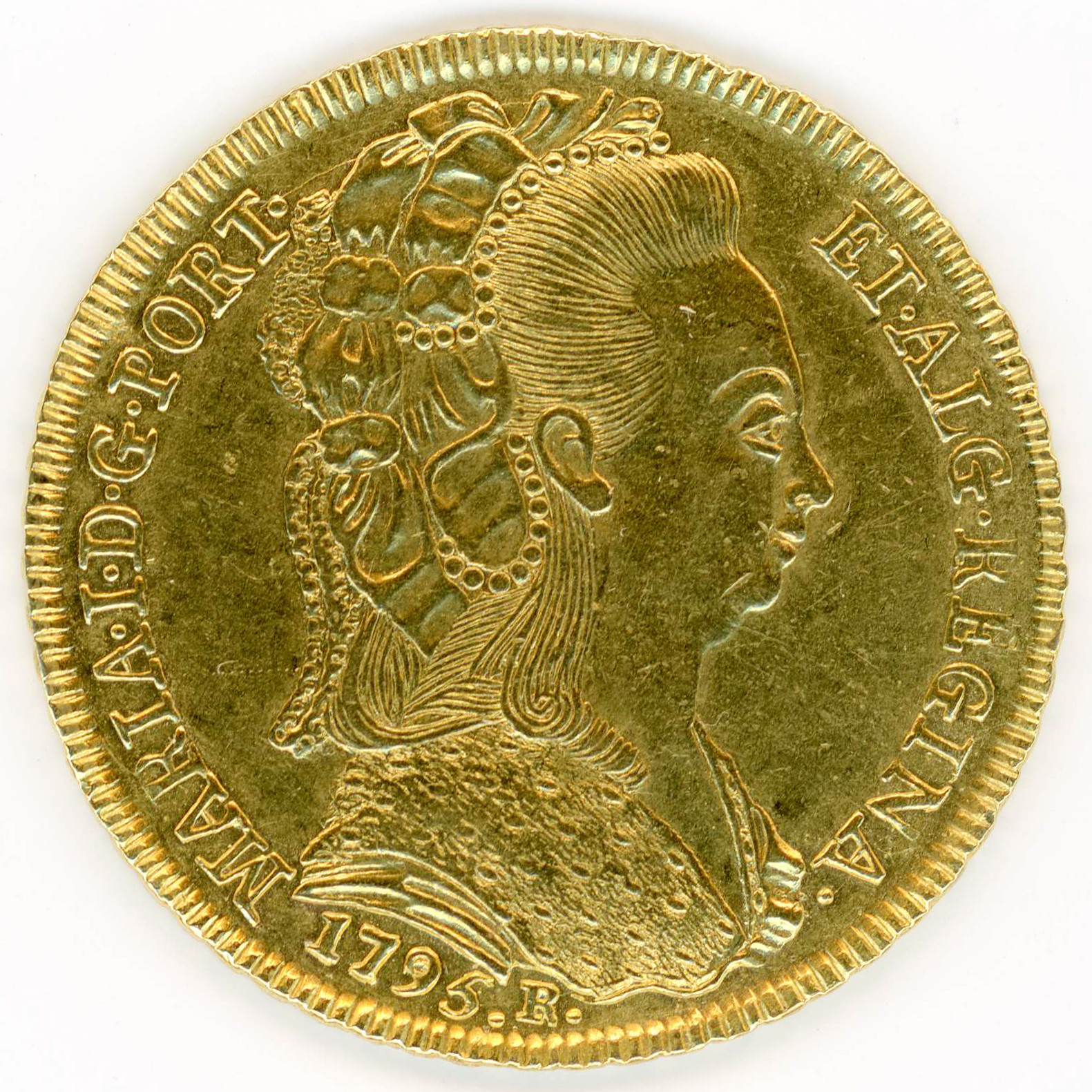Brésil - Marie Ier - 6 400 Reis - 1795 avers Brésil - Marie Ier - 6 400 Reis - 1795 avers