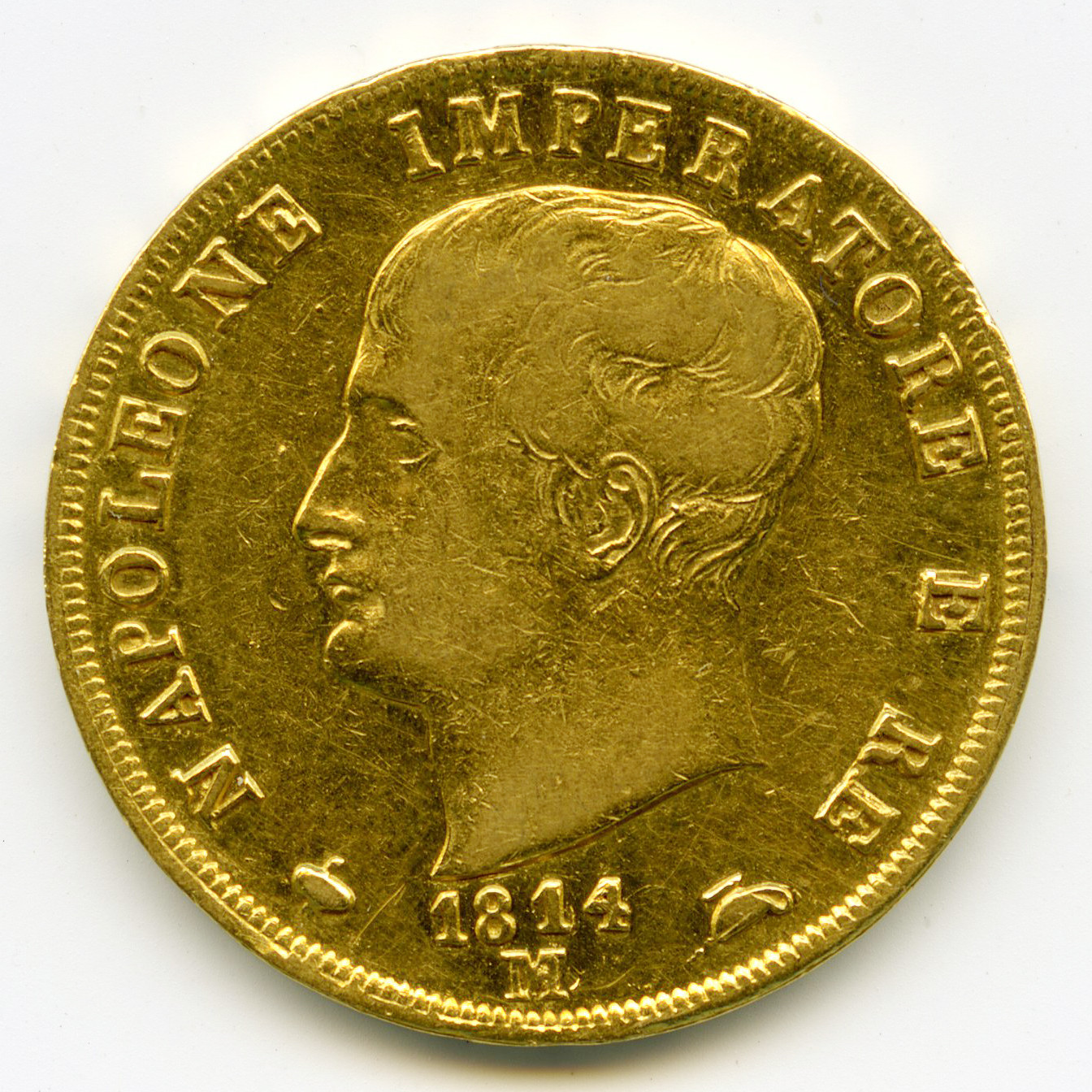 Italie - 40 Lire - 1814 M avers Italie - 40 Lire - 1814 M avers