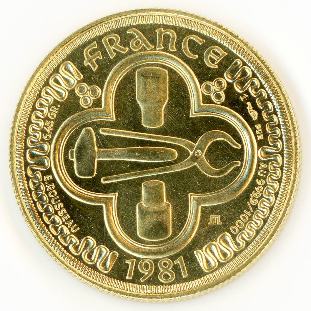 Monnaie de Paris - Franc à cheval - 1981 revers Monnaie de Paris - Franc à cheval - 1981 revers
