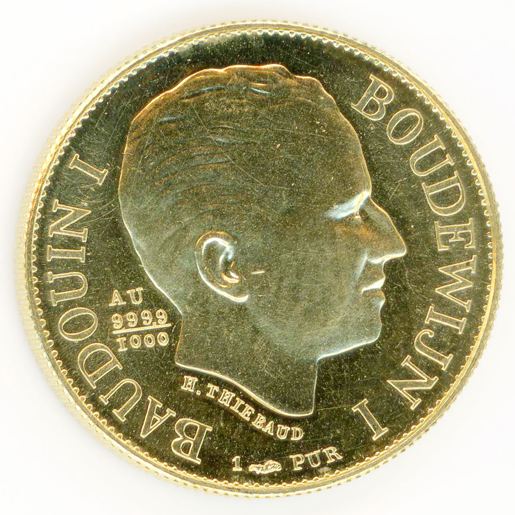 Médaille - Baudouin Ier - 1980  avers