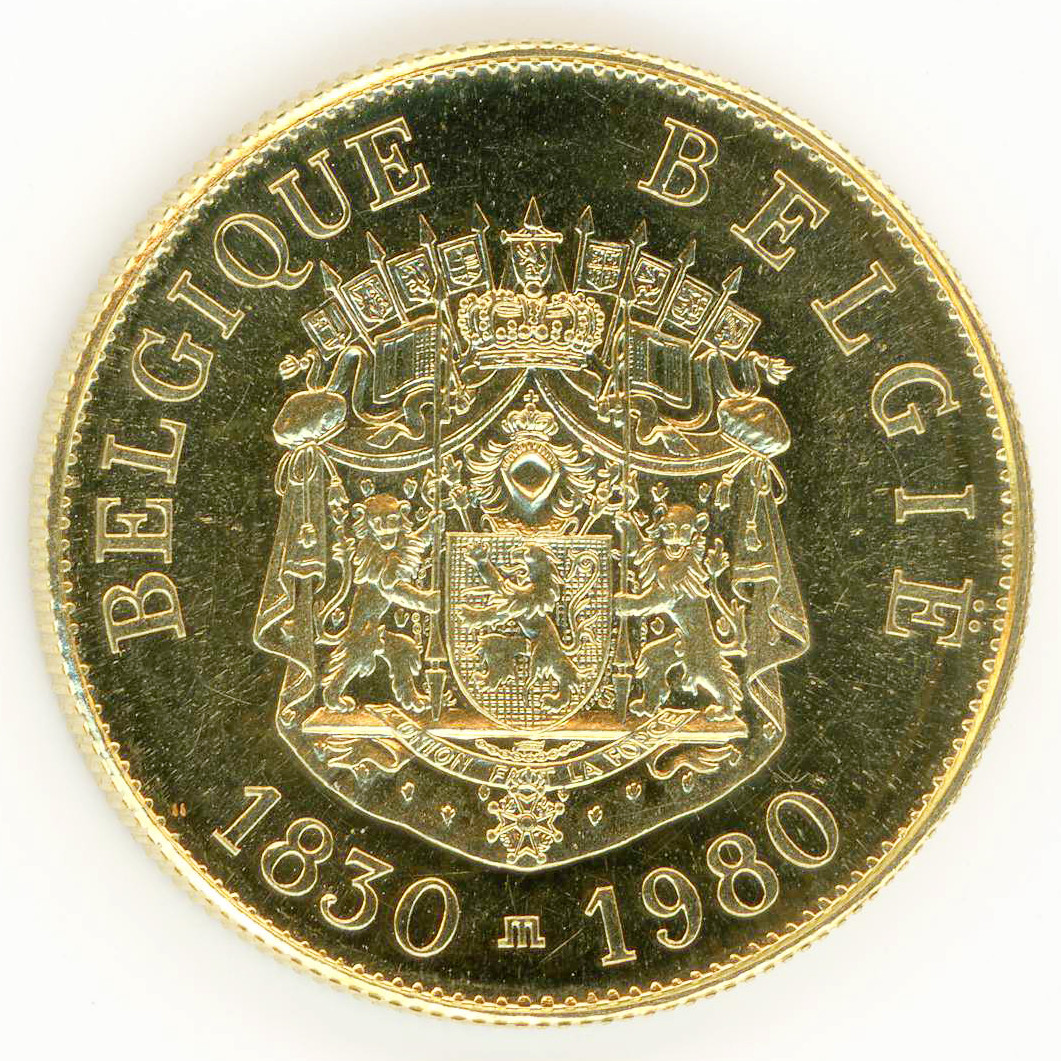 Médaille - Baudouin Ier - 1980  revers