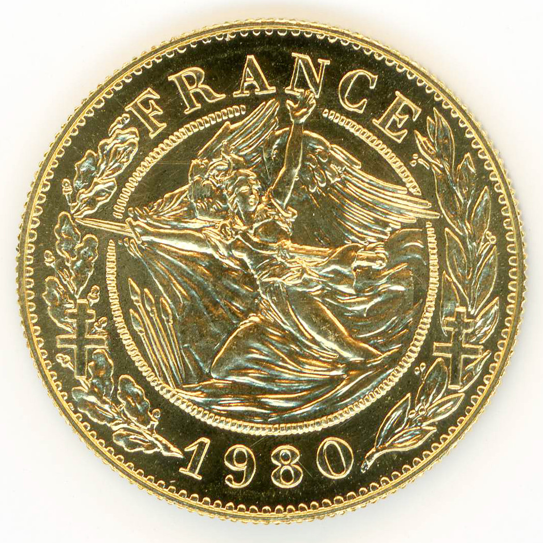 Médaille - Général Charles de Gaulle - 1980 revers Médaille - Général Charles de Gaulle - 1980 revers