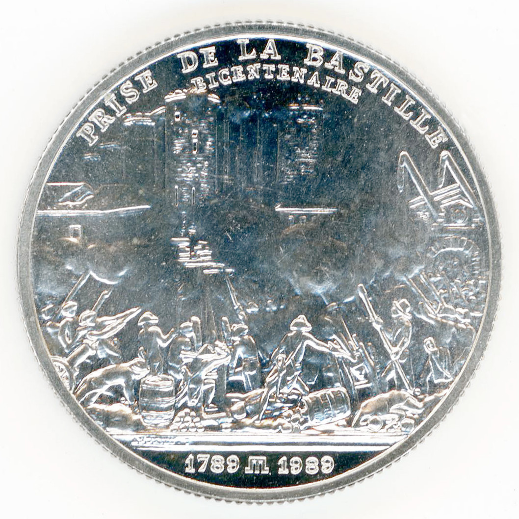 Essai - Prise de la Bastille Argent - 1980 revers