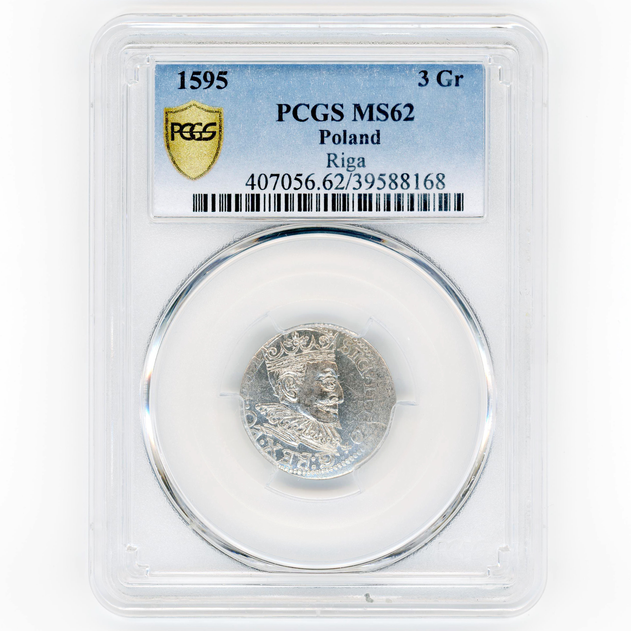 Pologne - 3 Groschen - 1595 avers Pologne - 3 Groschen - 1595 avers