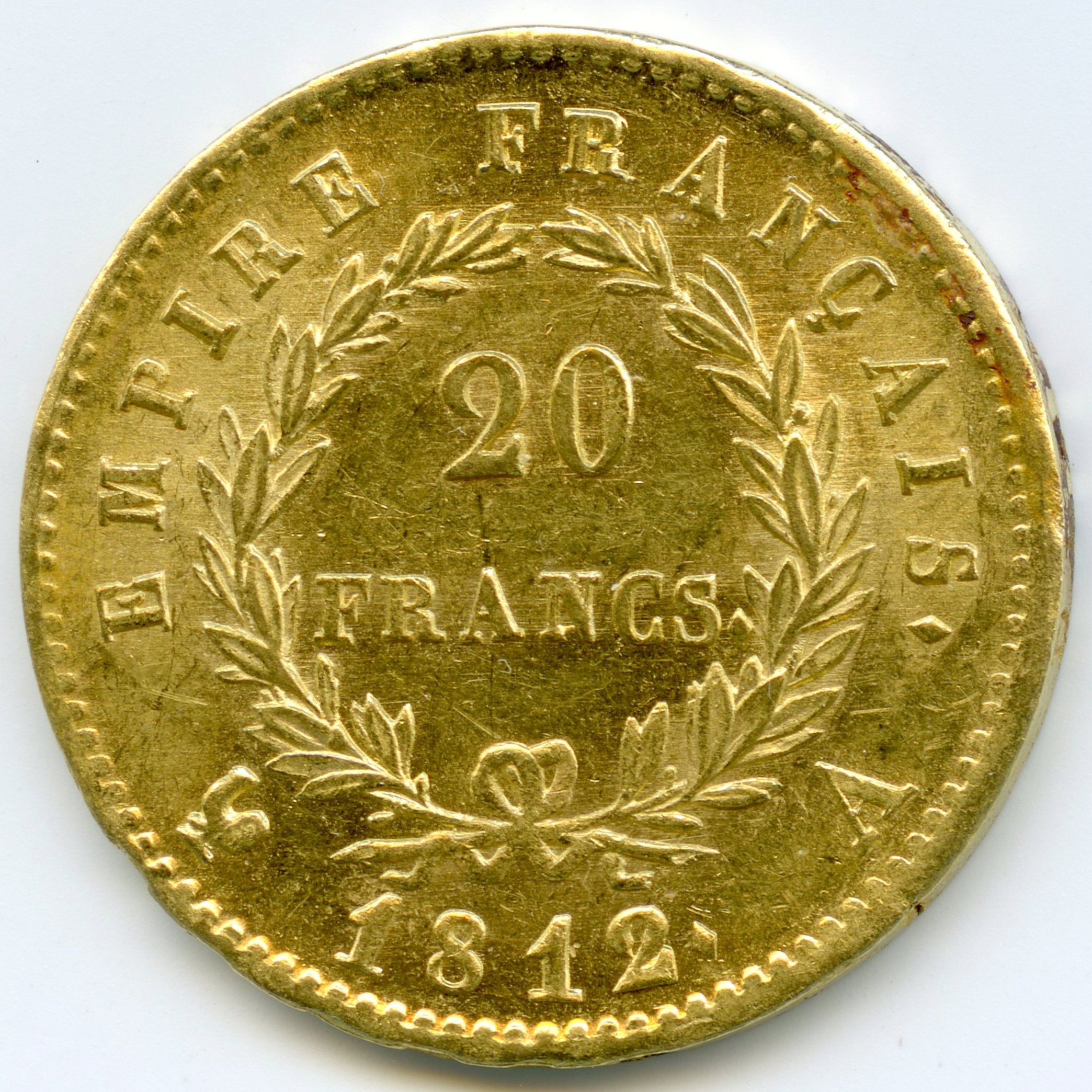 Napoléon Ier - 20 Francs - 1812 A revers