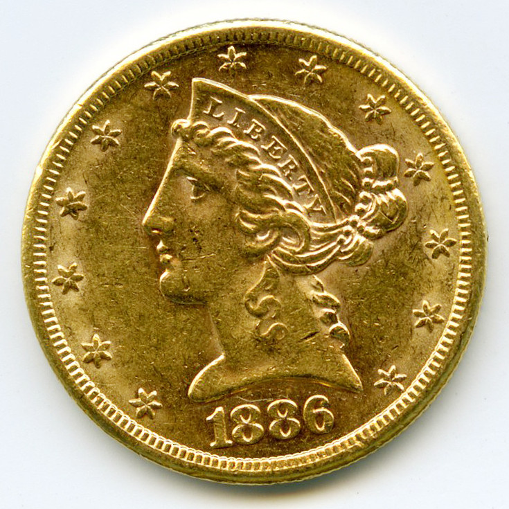 USA - 5 Dollars - 1886 S avers USA - 5 Dollars - 1886 S avers