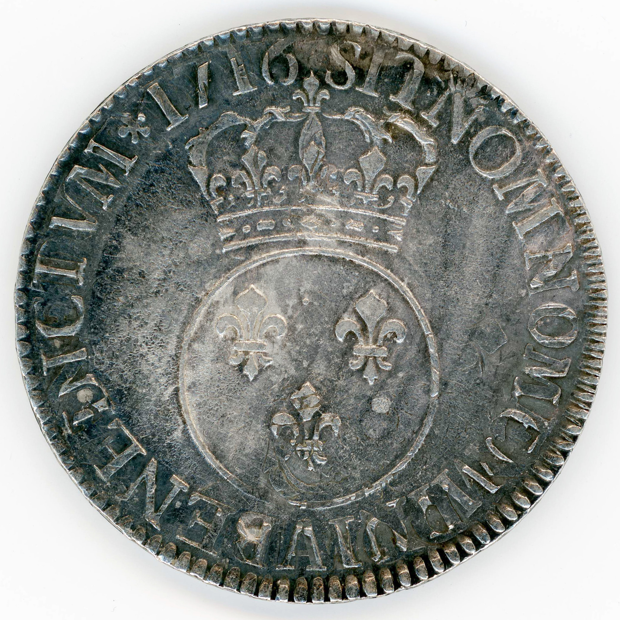 Louis XV - Ecu Vertugadin -1716 Rf revers Louis XV - Ecu Vertugadin -1716 Rf revers