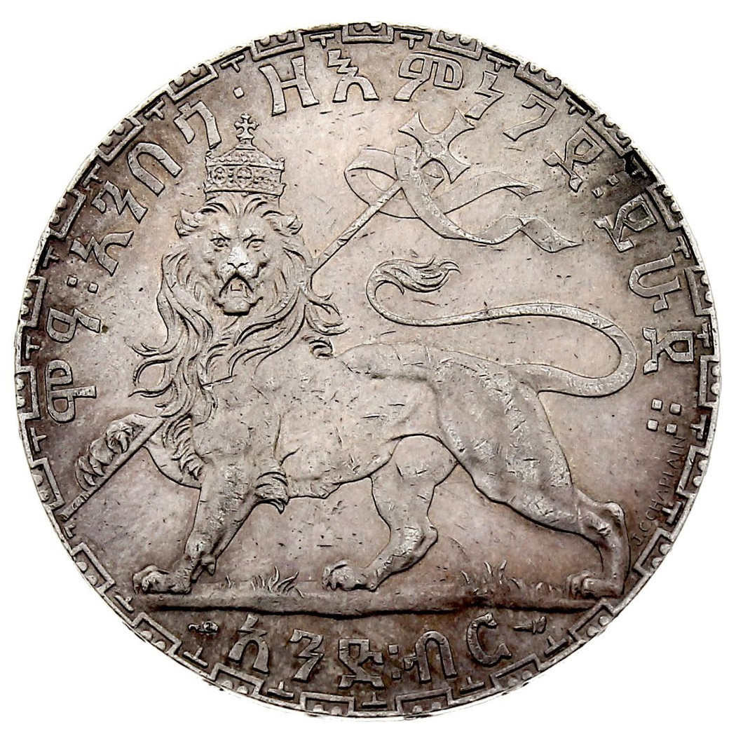 Ethiopie - 1 Birr - Menelik II - EE 1892 revers