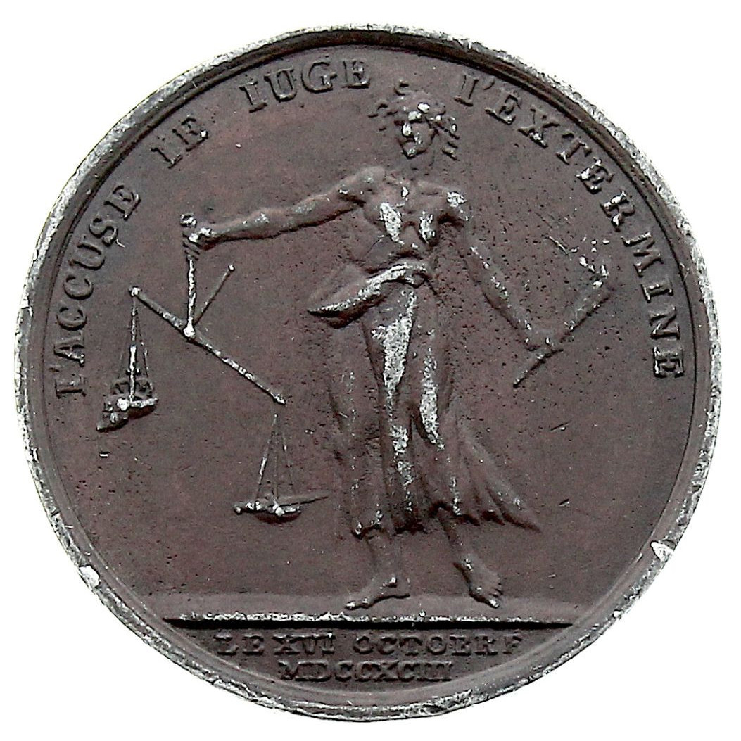 La Convention - Médaille - Marie Antoinette - 1793 revers