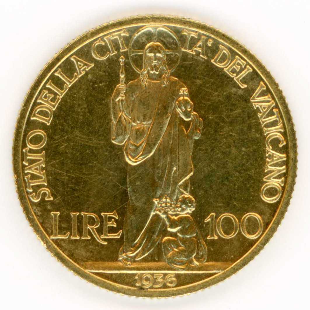 Vatican - Pie XI - 100 Lire - 1936 revers Vatican - Pie XI - 100 Lire - 1936 revers