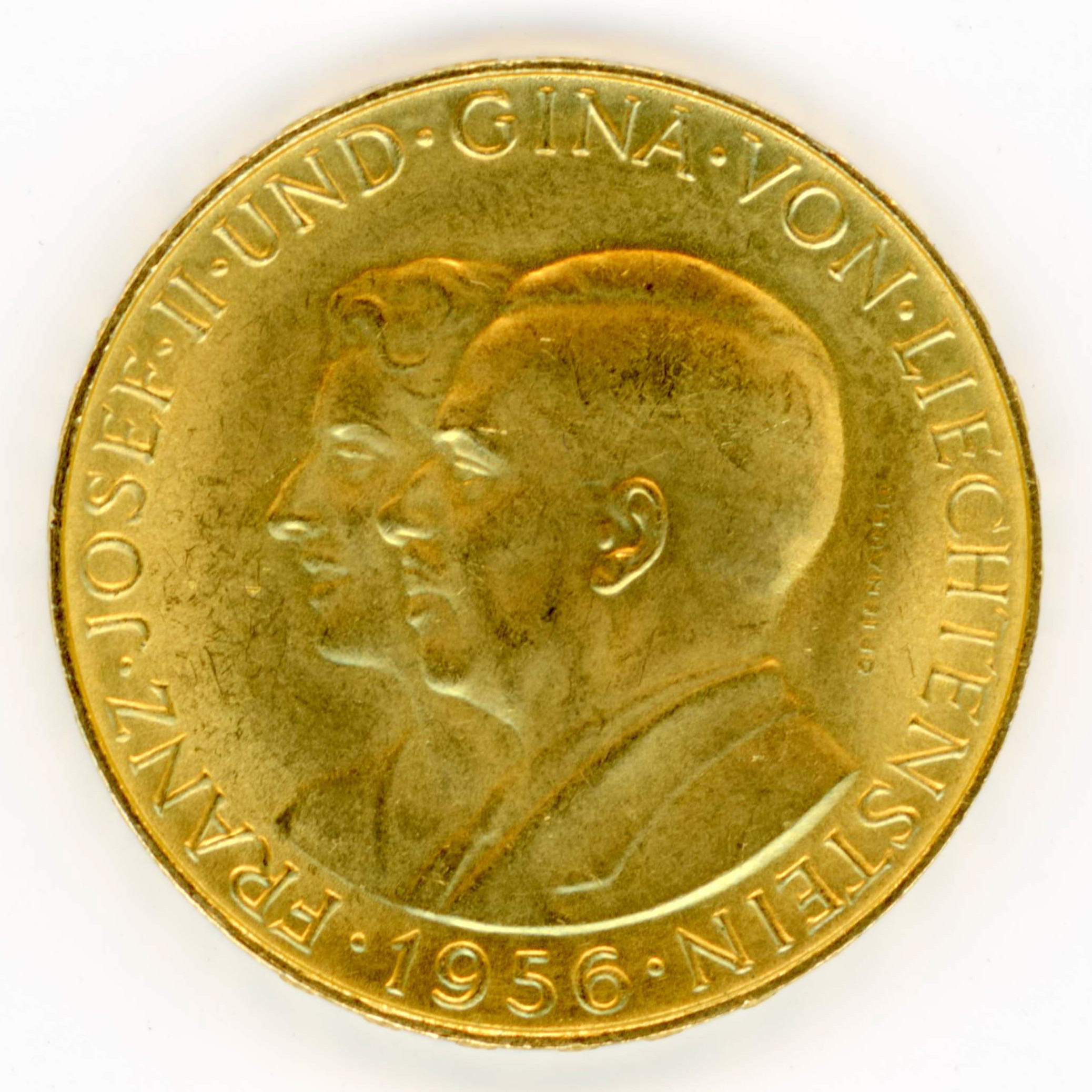 Liechteinstein - 25 Franken - 1956 B avers Liechteinstein - 25 Franken - 1956 B avers