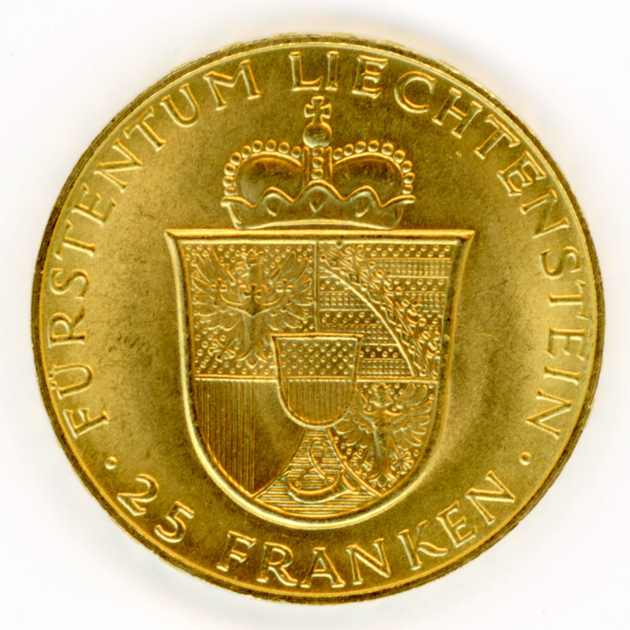 Liechteinstein - 25 Franken - 1956 B revers Liechteinstein - 25 Franken - 1956 B revers