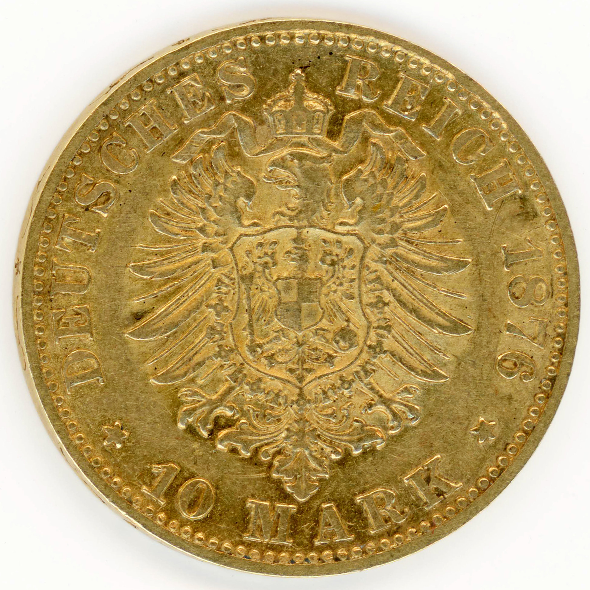 Allemagne - 10 Mark - 1876 G revers
