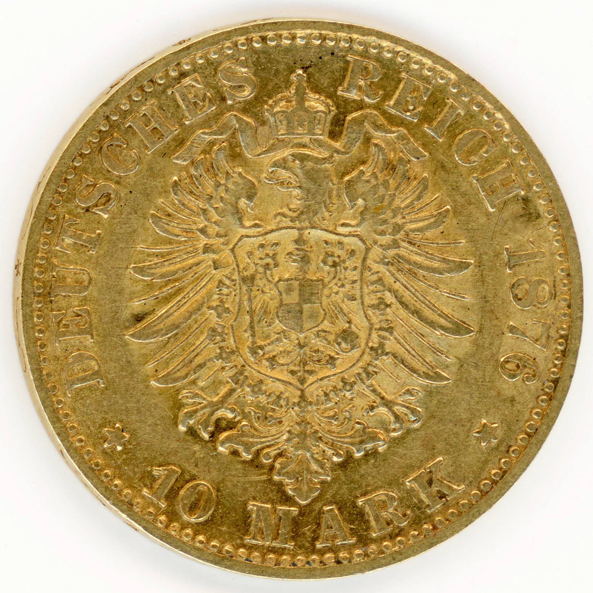Allemagne - 10 Mark - 1876 G revers Allemagne - 10 Mark - 1876 G revers