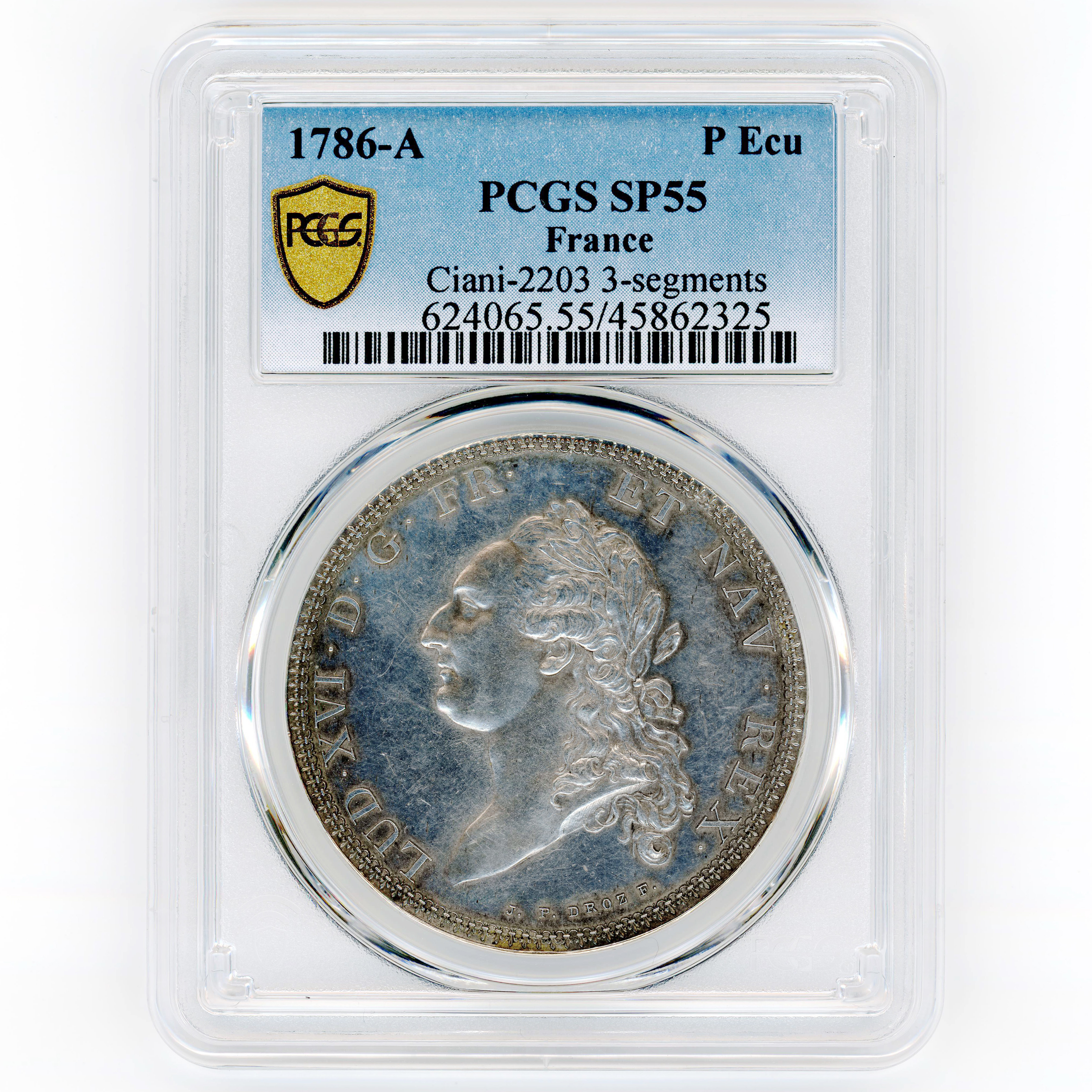 Louis XVI - Ecu de Calonne - 1786 A avers Louis XVI - Ecu de Calonne - 1786 A avers