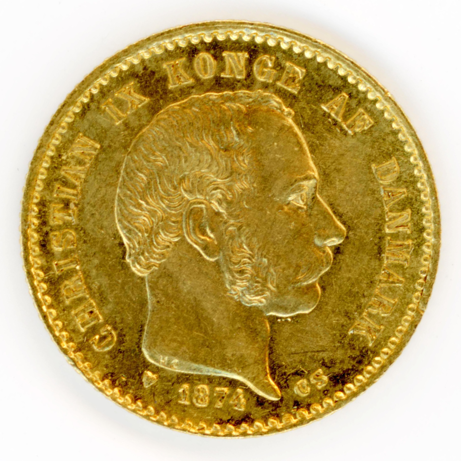Danemark - 10 Kroner - 1874 CS avers Danemark - 10 Kroner - 1874 CS avers