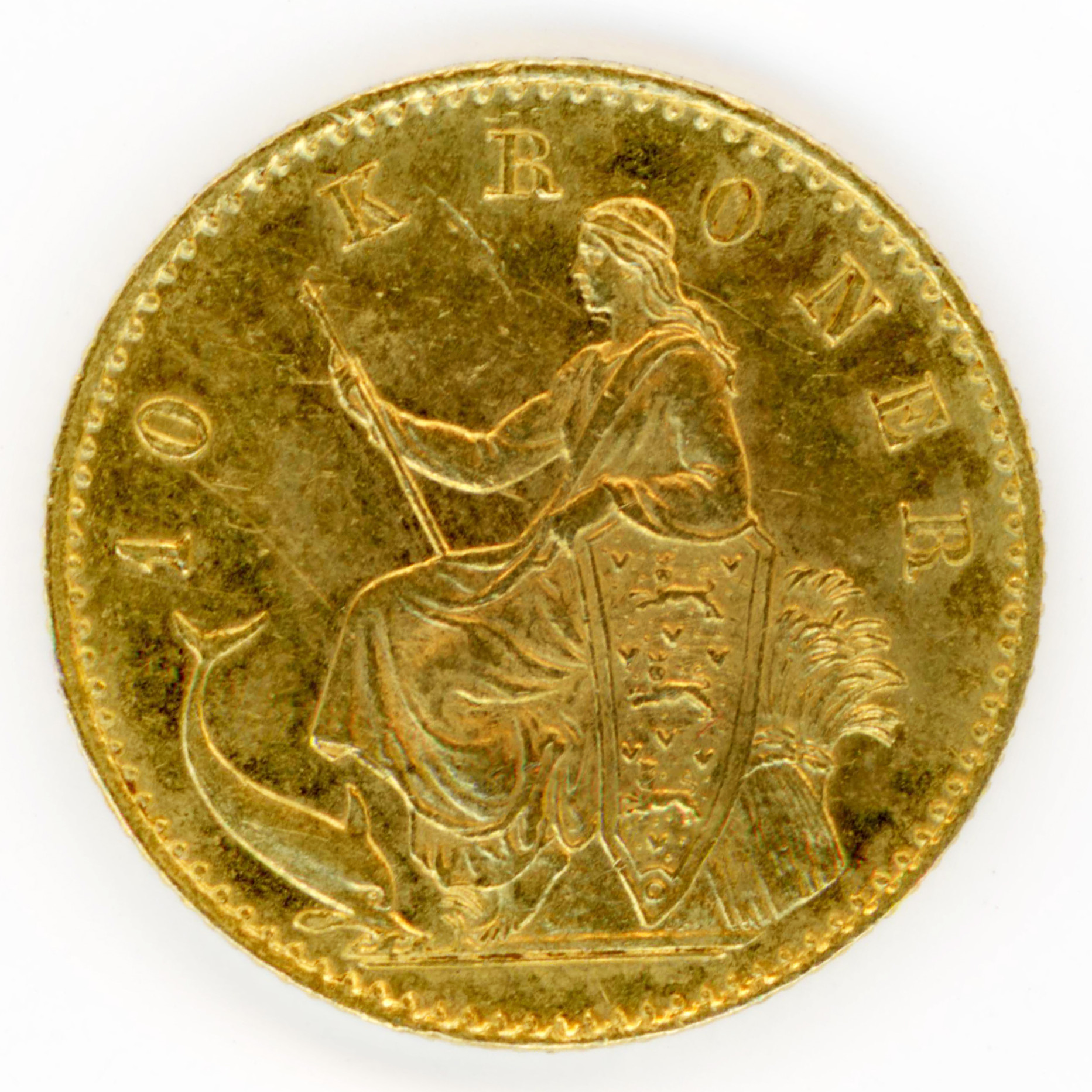 Danemark - 10 Kroner - 1874 CS revers Danemark - 10 Kroner - 1874 CS revers