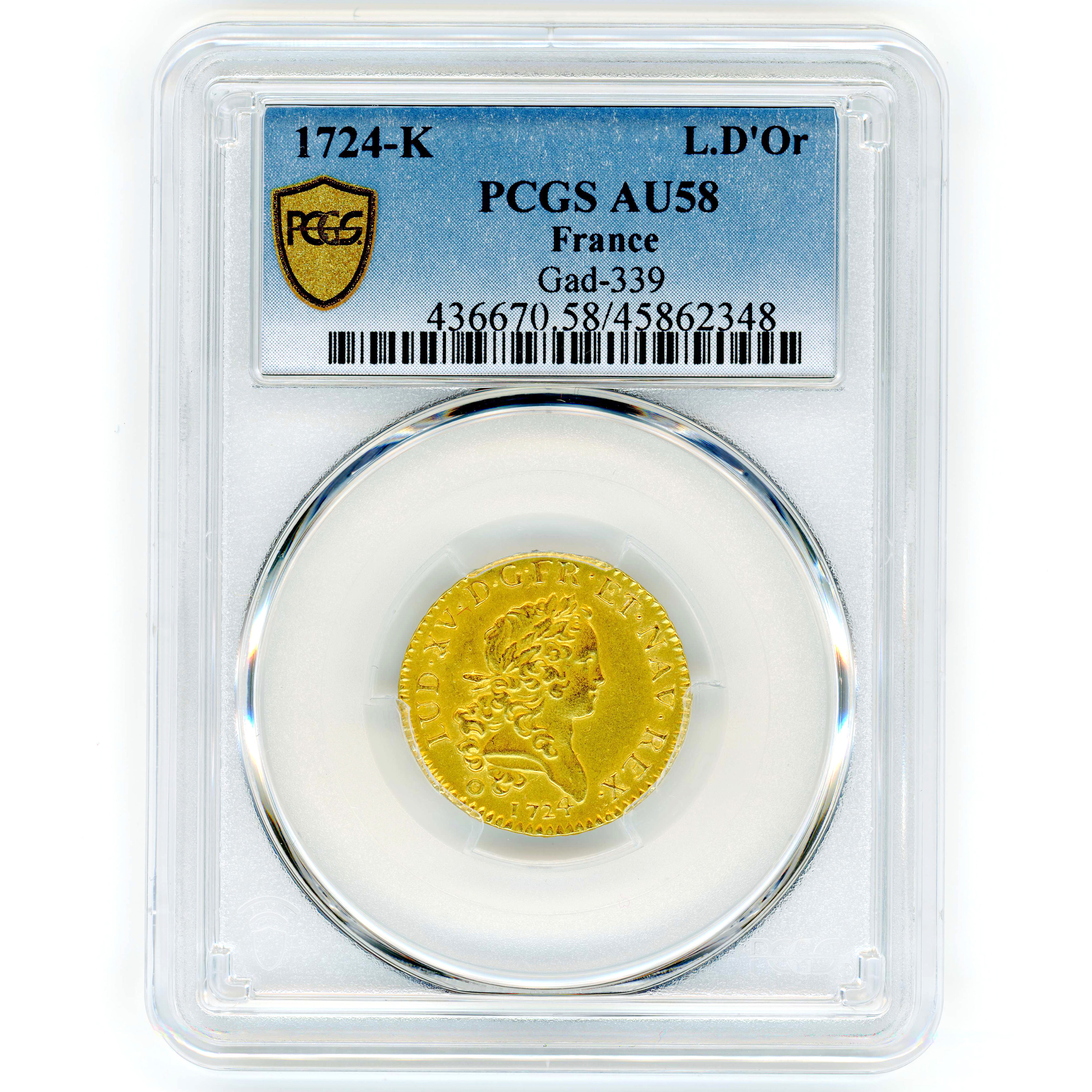Louis XV - Louis d’or mirliton - 1724 K avers Louis XV - Louis d’or mirliton - 1724 K avers