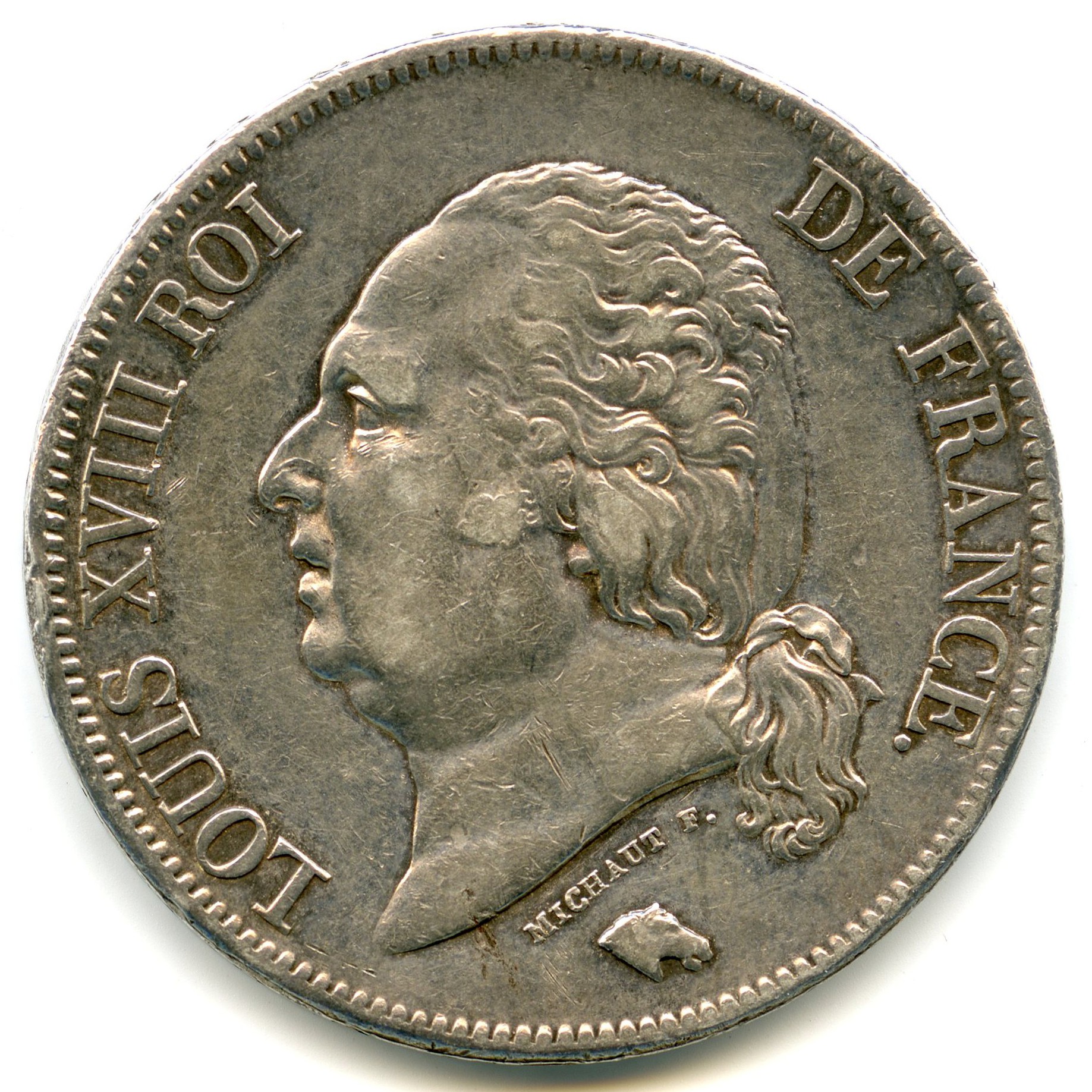 Louis XVIII - 5 Francs - 1823 A avers Louis XVIII - 5 Francs - 1823 A avers