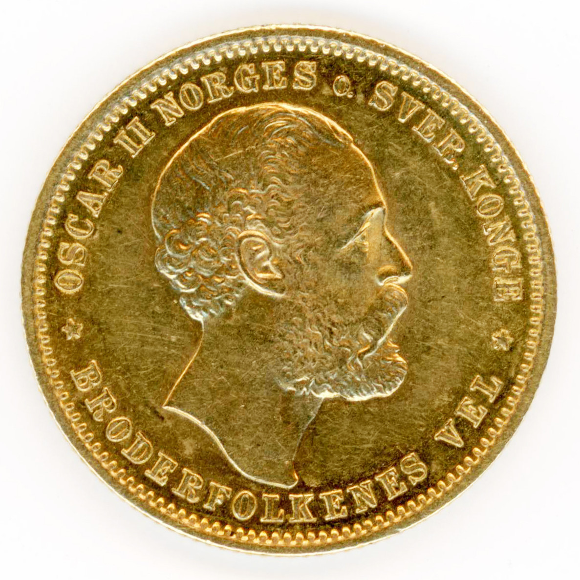 Norvège - 20 Kronor - Oscar II - 1878 avers